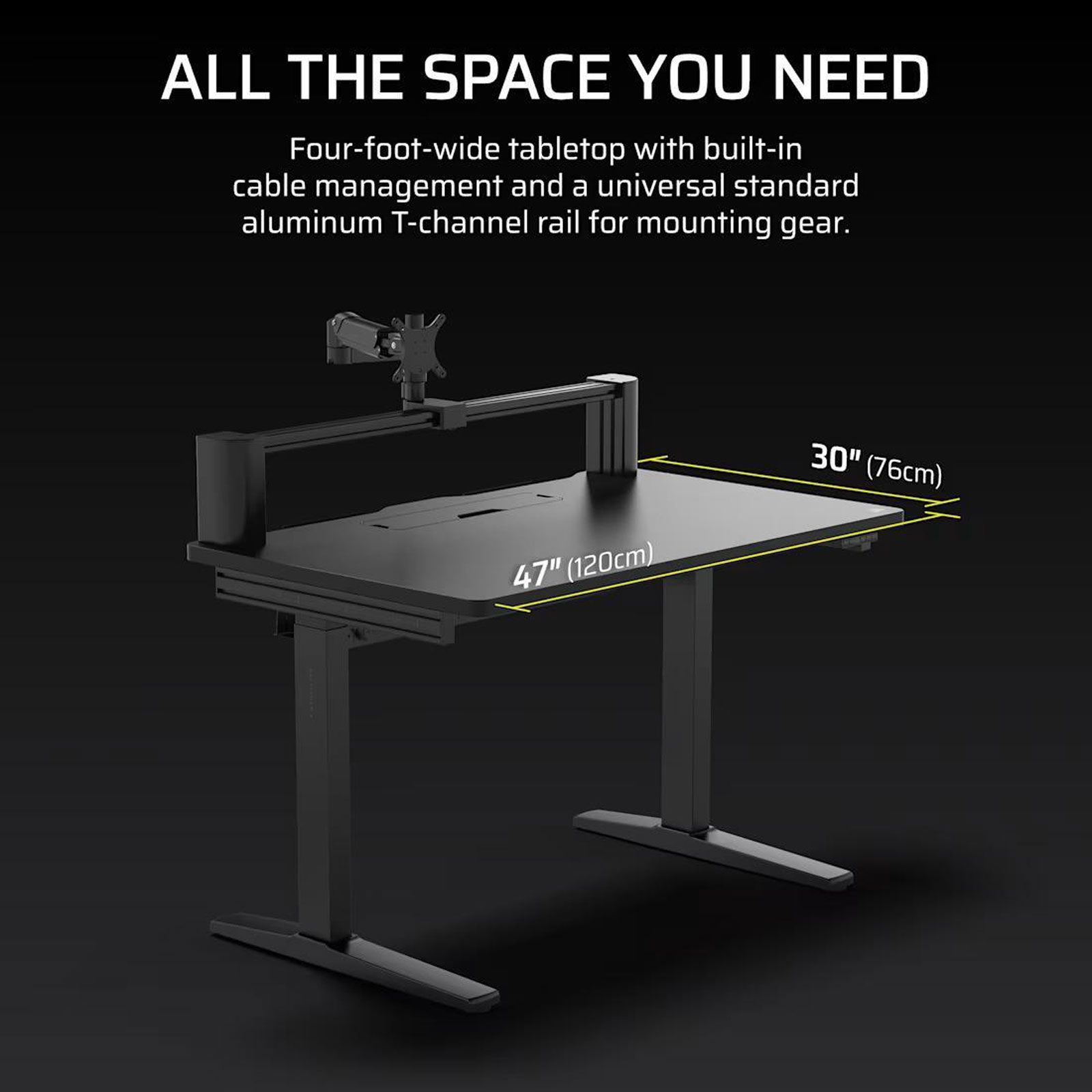 Corsair Platform:4 Elevate-Schreibtisch, Schwarz
