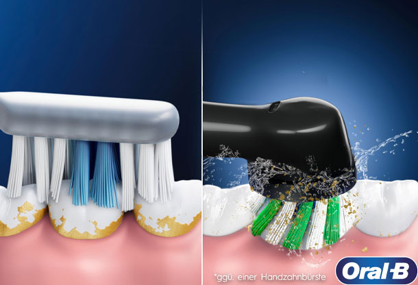 Oral-B Pro Series 3 3900 Schwarz/Pink Zahnbürste 2 Handstücke inkl. Ladestation