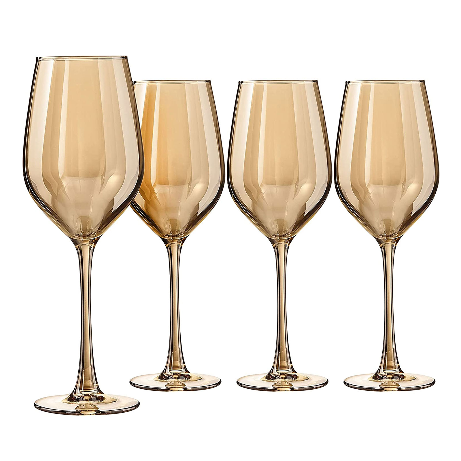 CreaTable, 23520, Serie GLAMOUR Roségold, Weinglas 4 teilig
