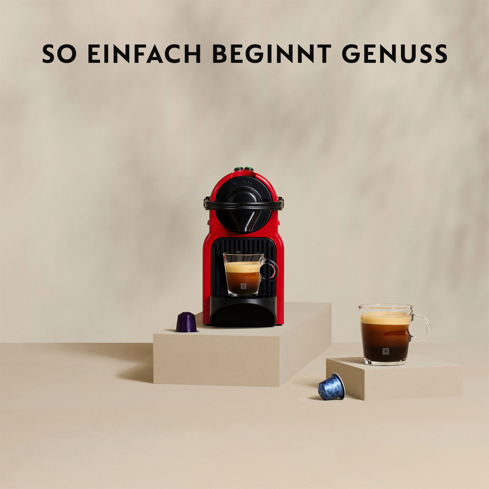 Krups XN 1005 Inissia Nespressoautomat rot