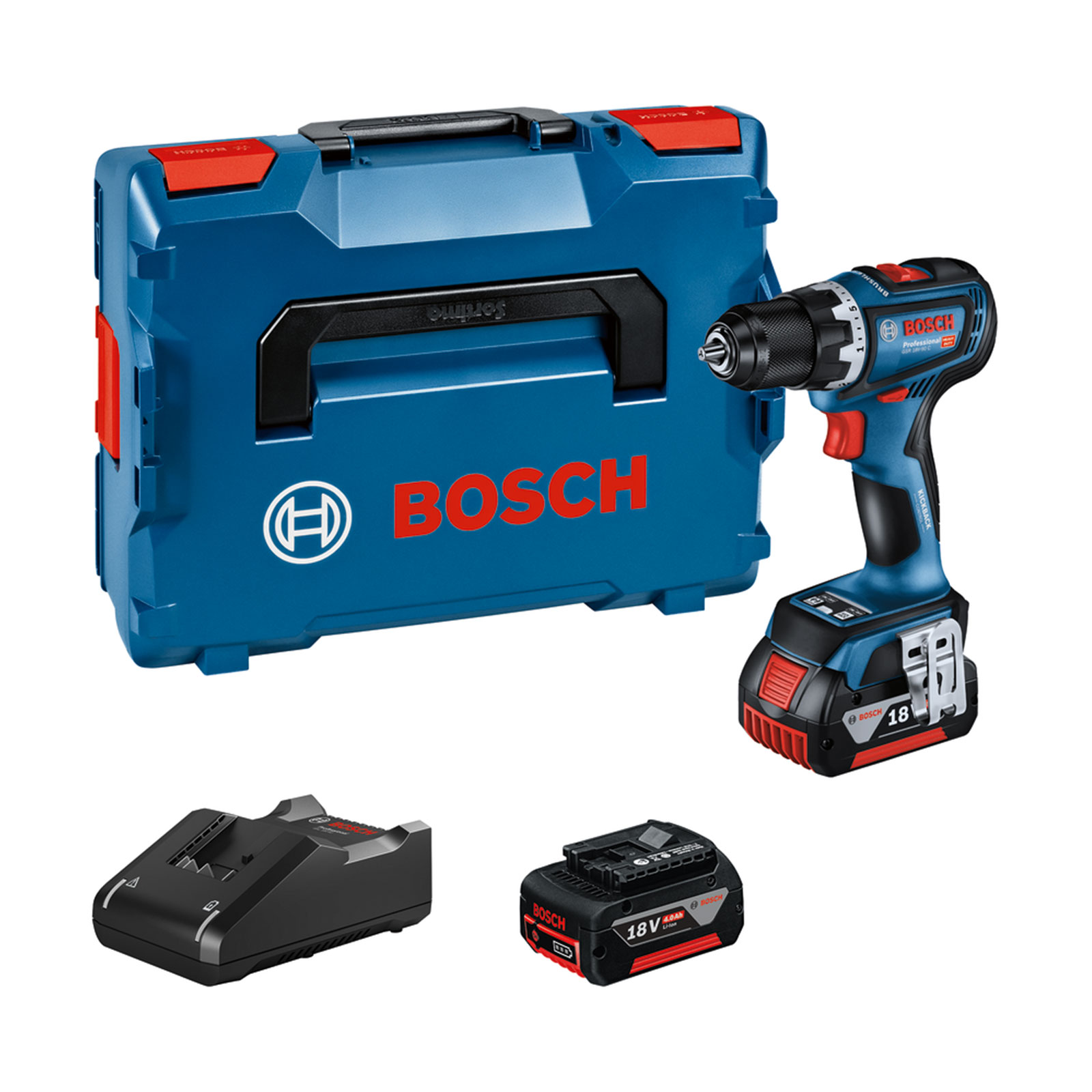 Bosch Professional GSR 18V-90 C 2x5,0Ah, L-BOXX