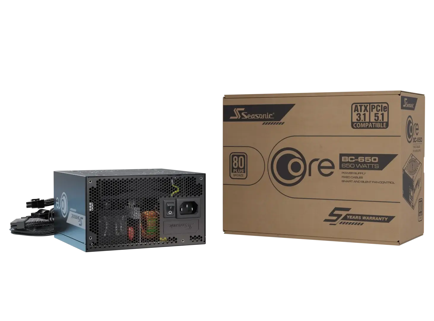 Seasonic 650W Core BC-650 ATX 3.1 (80+Bronze) PC-Netzteil