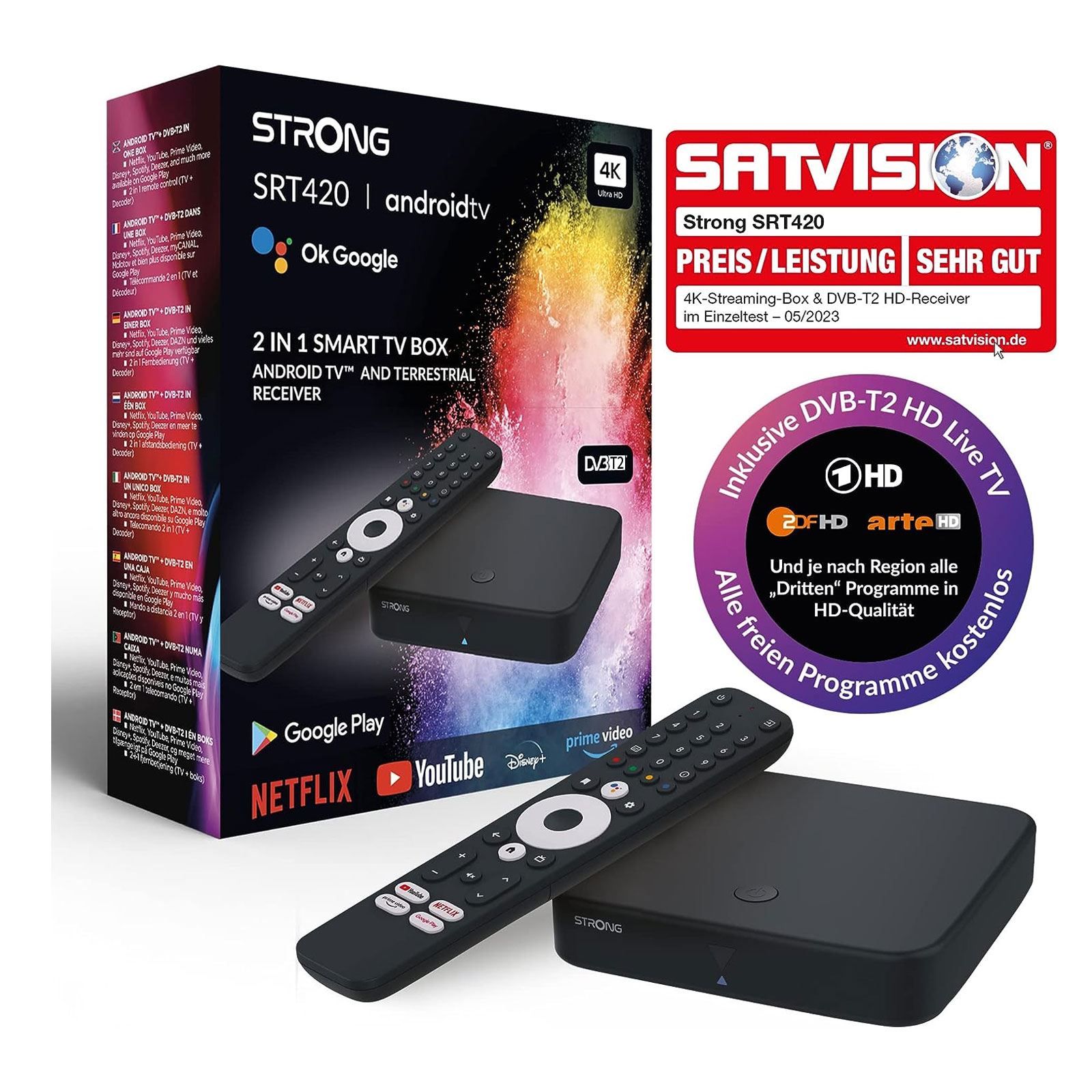 Strong 4K UHD BOX SRT 420 - 2 IN 1 Smart TV Box