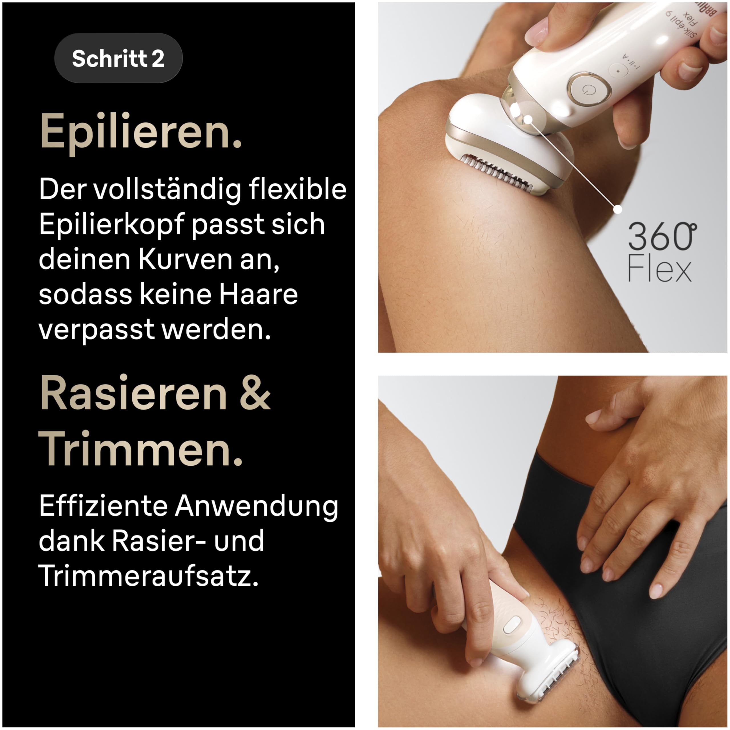 Braun Silk·épil 9 Flex SkinSpa Epilierer Damen