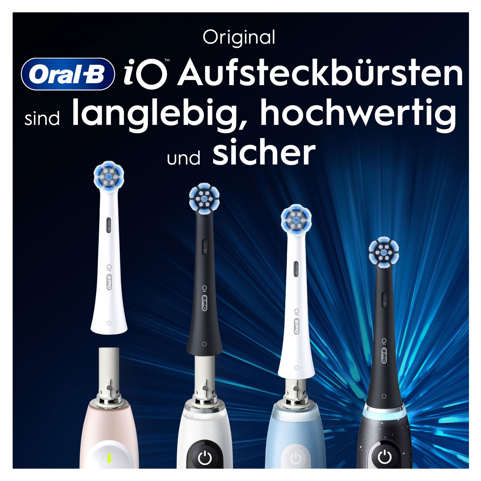 Oral-B iO Original Aufsteckbürsten 2er Set Schwarz Oral-B iO Original Aufsteckbürsten 2er Set Schwarz
