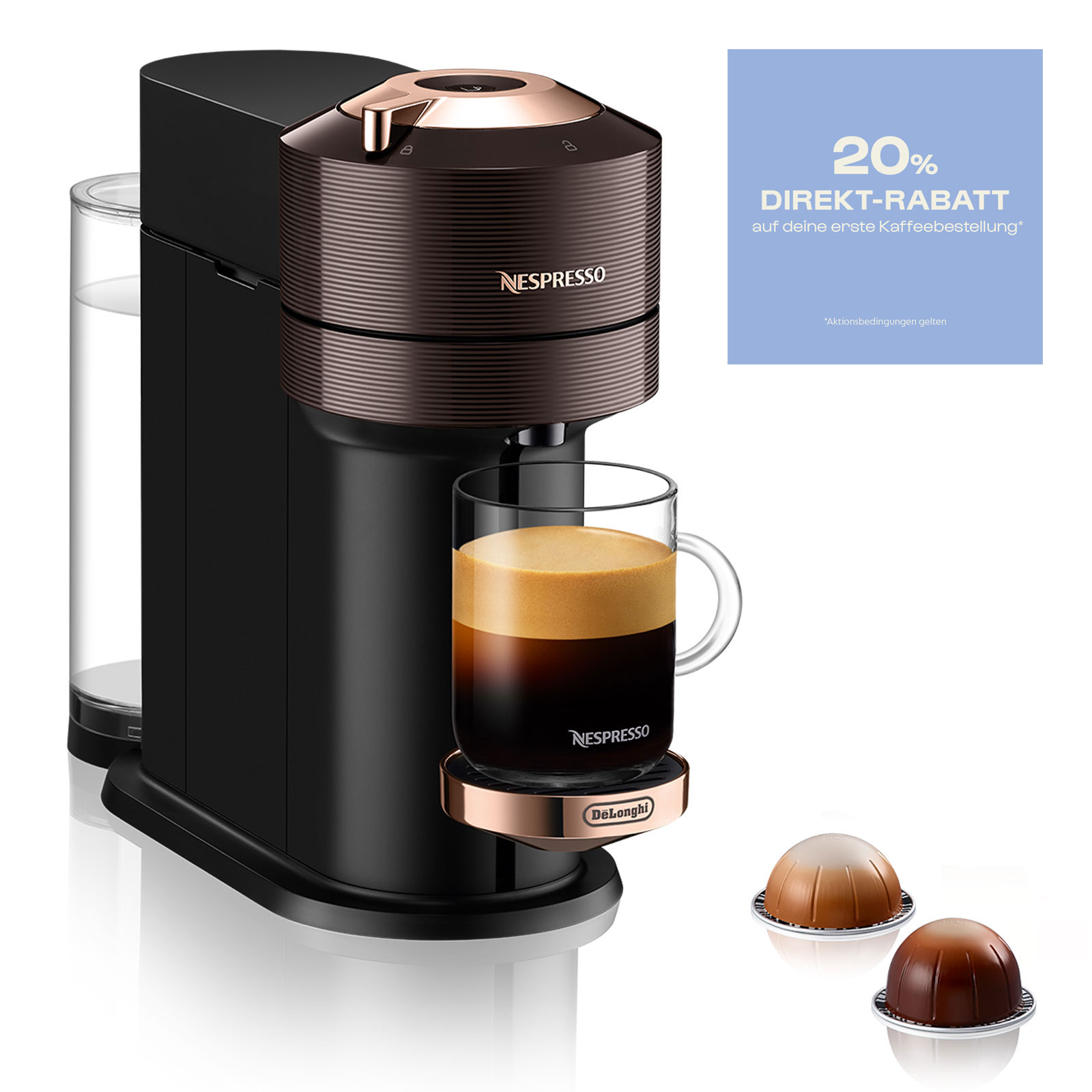 Nespresso Vertuo Next Premium Rich Brown REFURBISHED