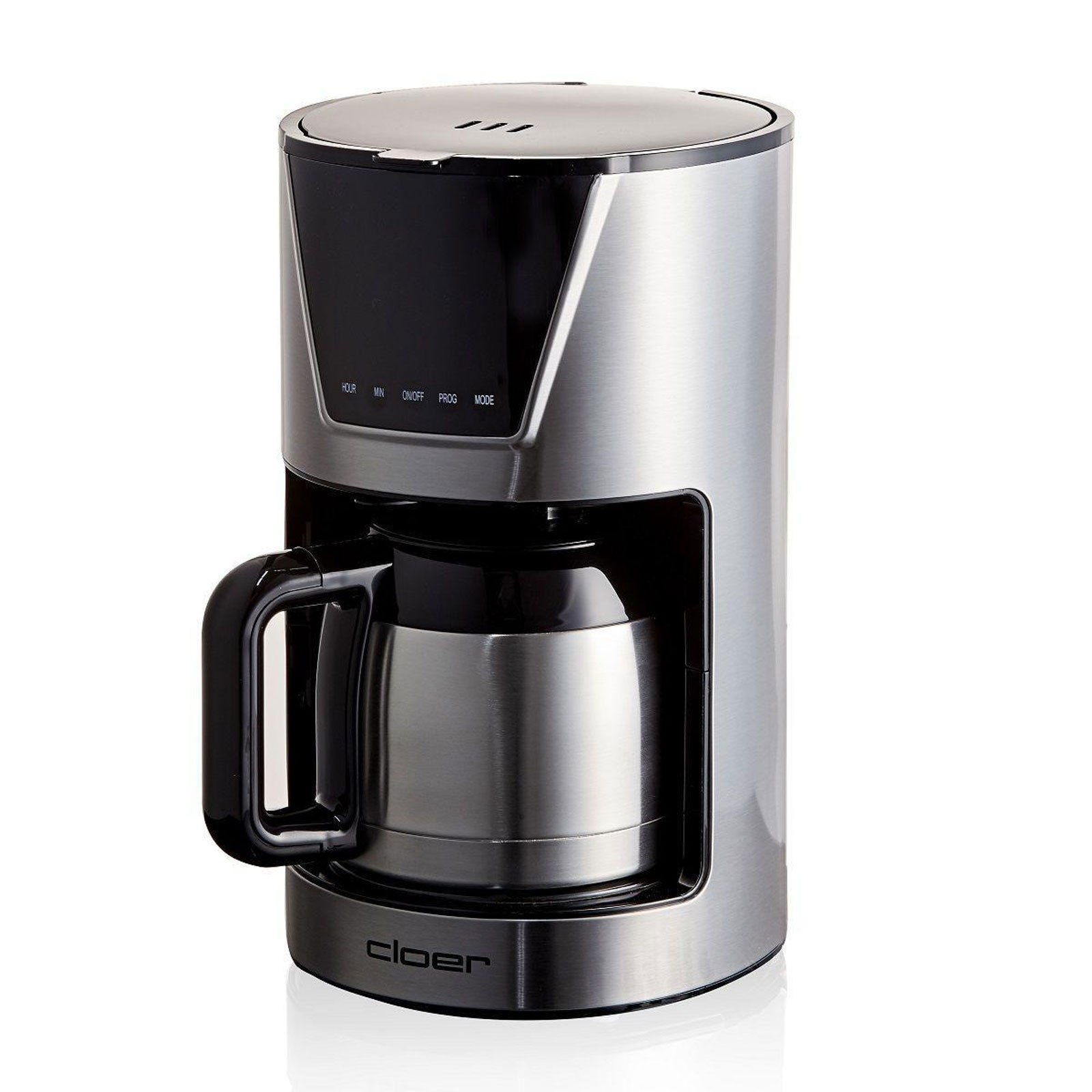 CLOER 5258 Filterkaffeemaschine (10 Tassen, Edelstahl-Isolierkanne, LCD-Display, Warmhaltefunktion, Tropf-Stopp, Abschaltautomatik, Timer)