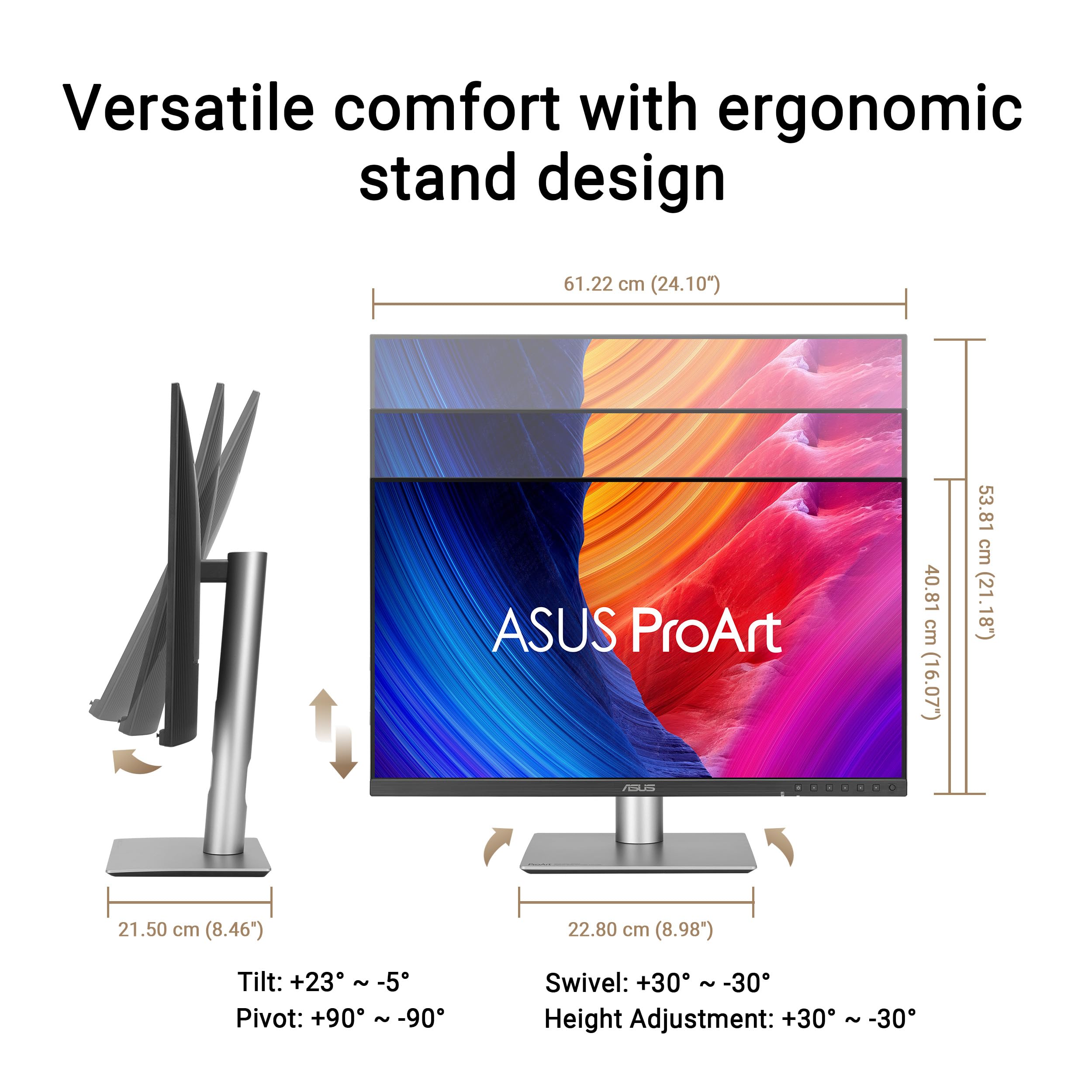 ASUS ProArt PA27JCV - 27 Zoll 5K Professioneller Monitor - 16:9