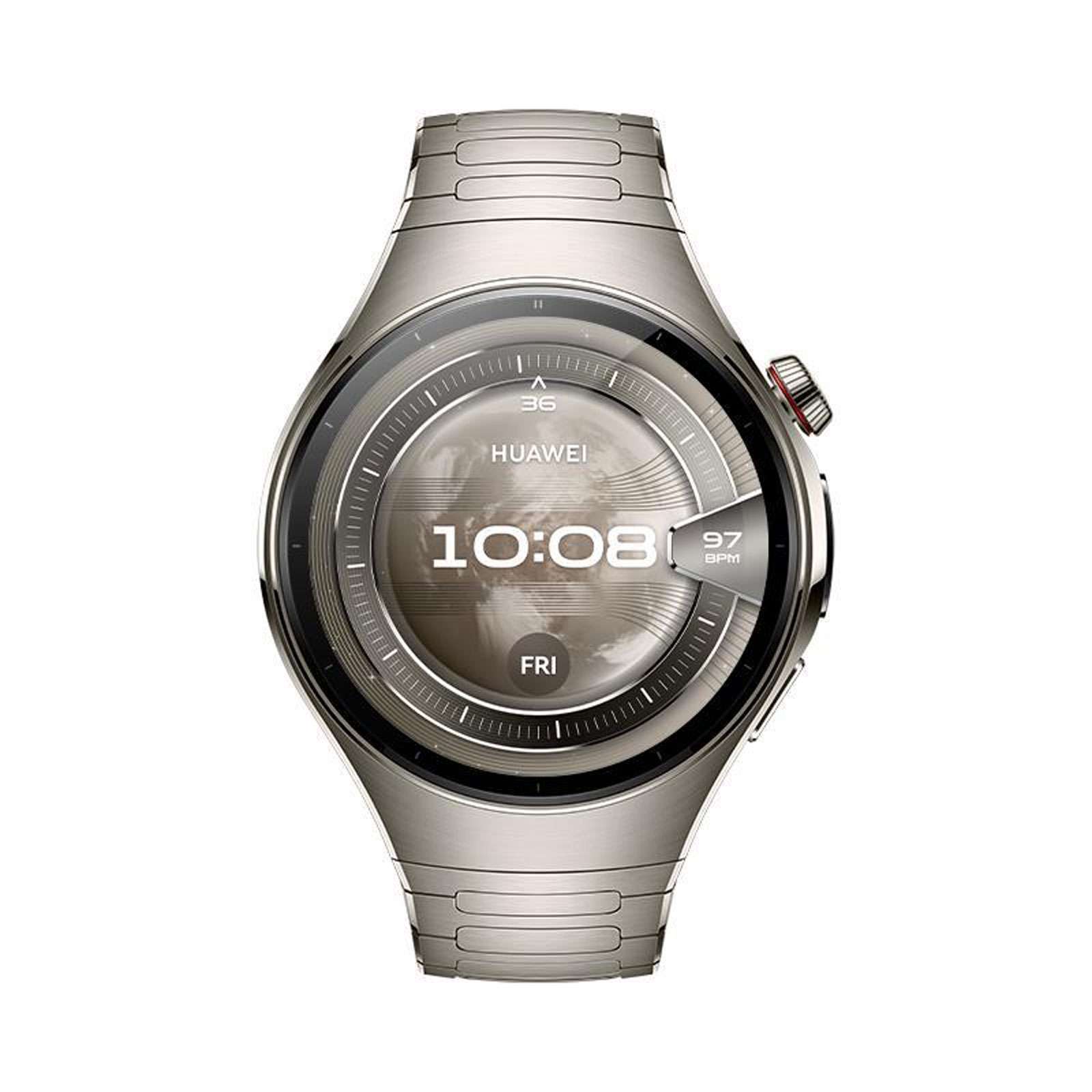 Huawei Watch 5, 46 mm, Gehäuse aus Luft- und Raumfahrt-klassifiziertem Titanium mit Titanarmband (Herzfrequenzmessung, Schlafüberwachung, Schrittzähler)