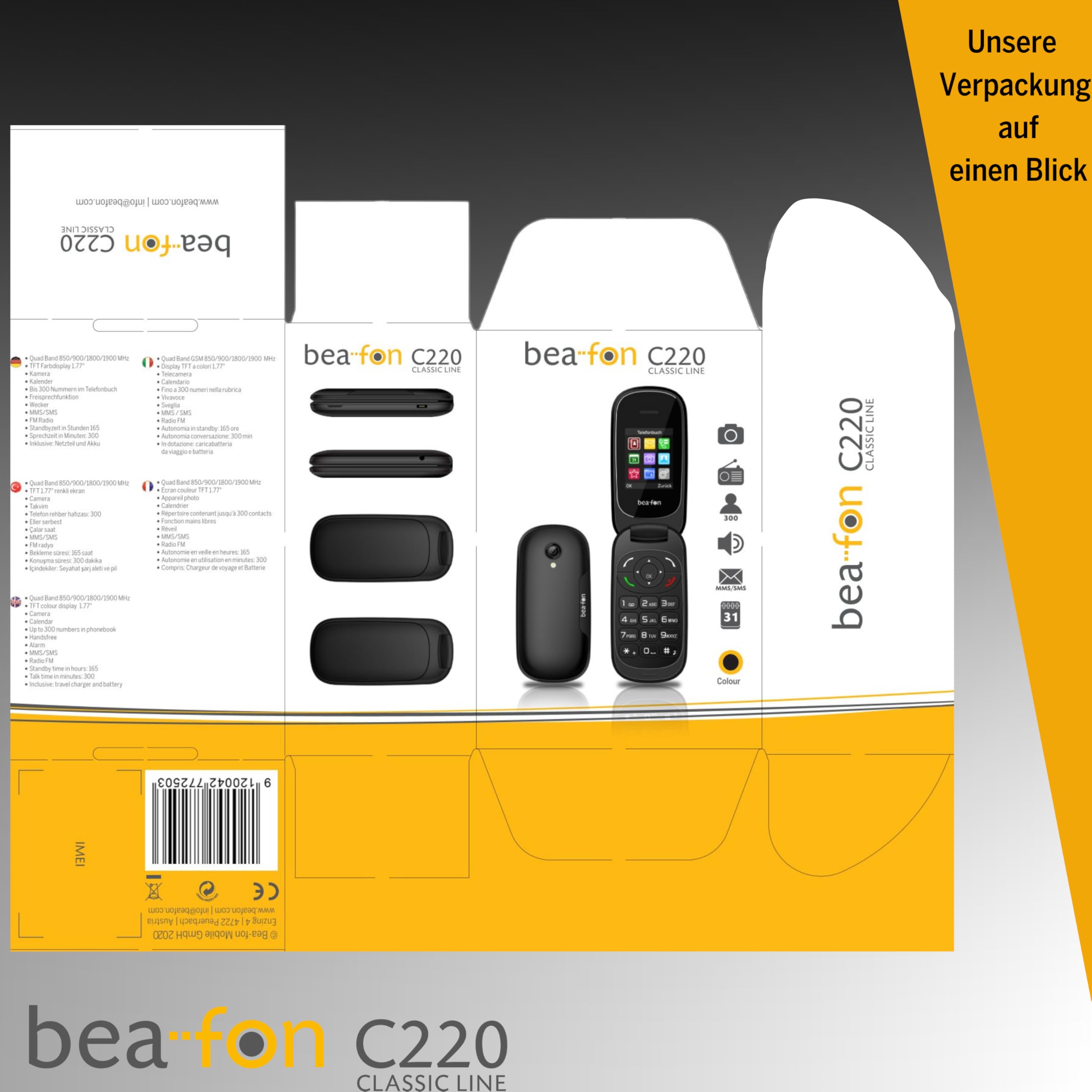 Beafon C220 Classic Line schwarz Handy