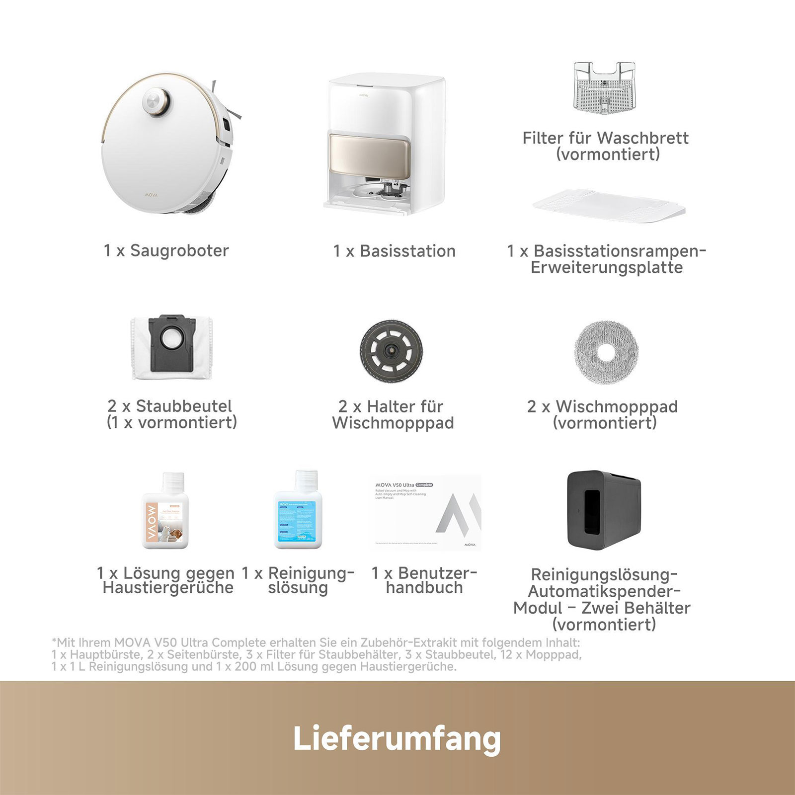 dreame Mova V50 Ultra Complete Saugroboter mit Wischfunktion
