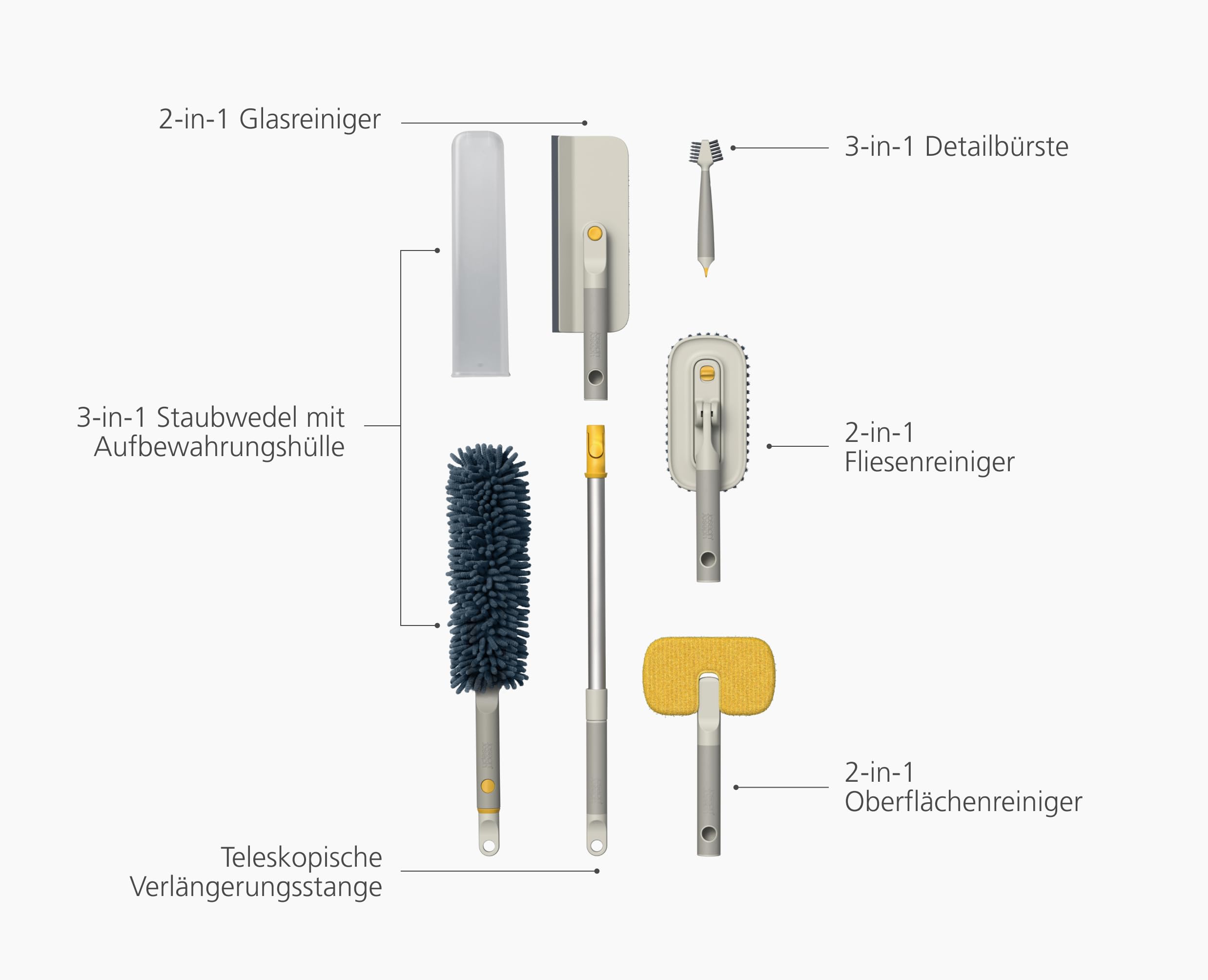 Joseph Joseph CleanTech Reinigungsset Reinigungswerkzeuge 5 er Set