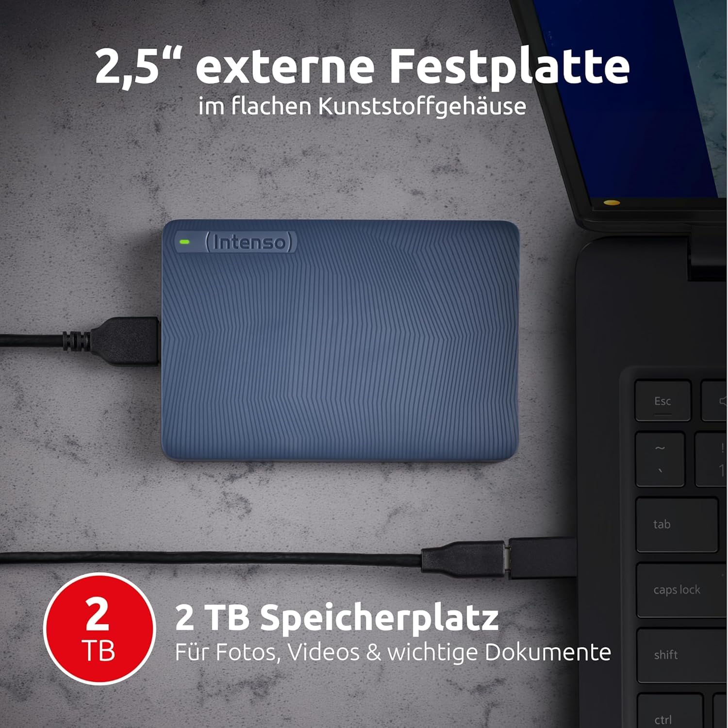 Intenso Memory Safe 2 TB Tragbare Externe Festplatte