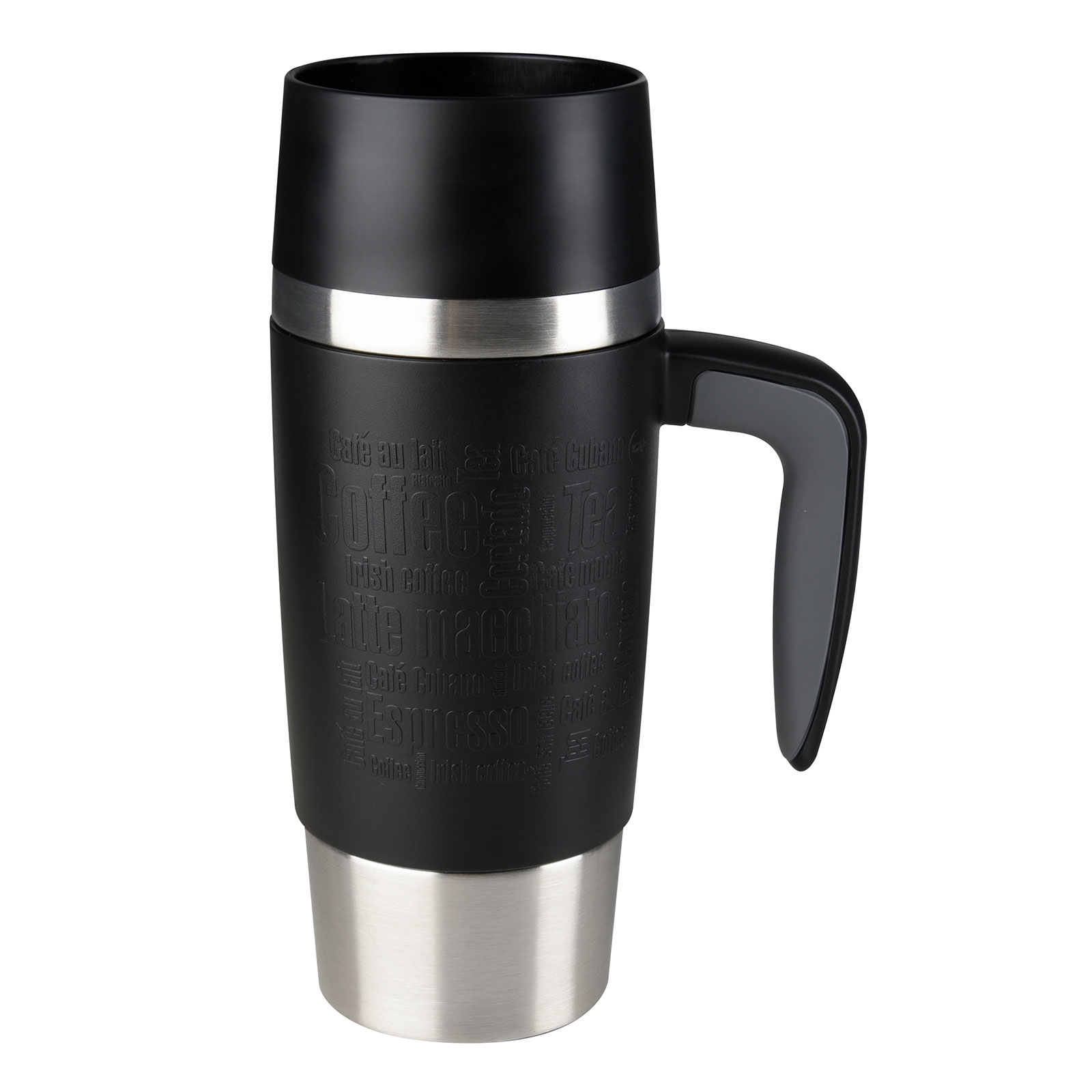 EMSA 514096 TRAVEVEL MUG Handle Isolierbecher 0,36 L schwarz