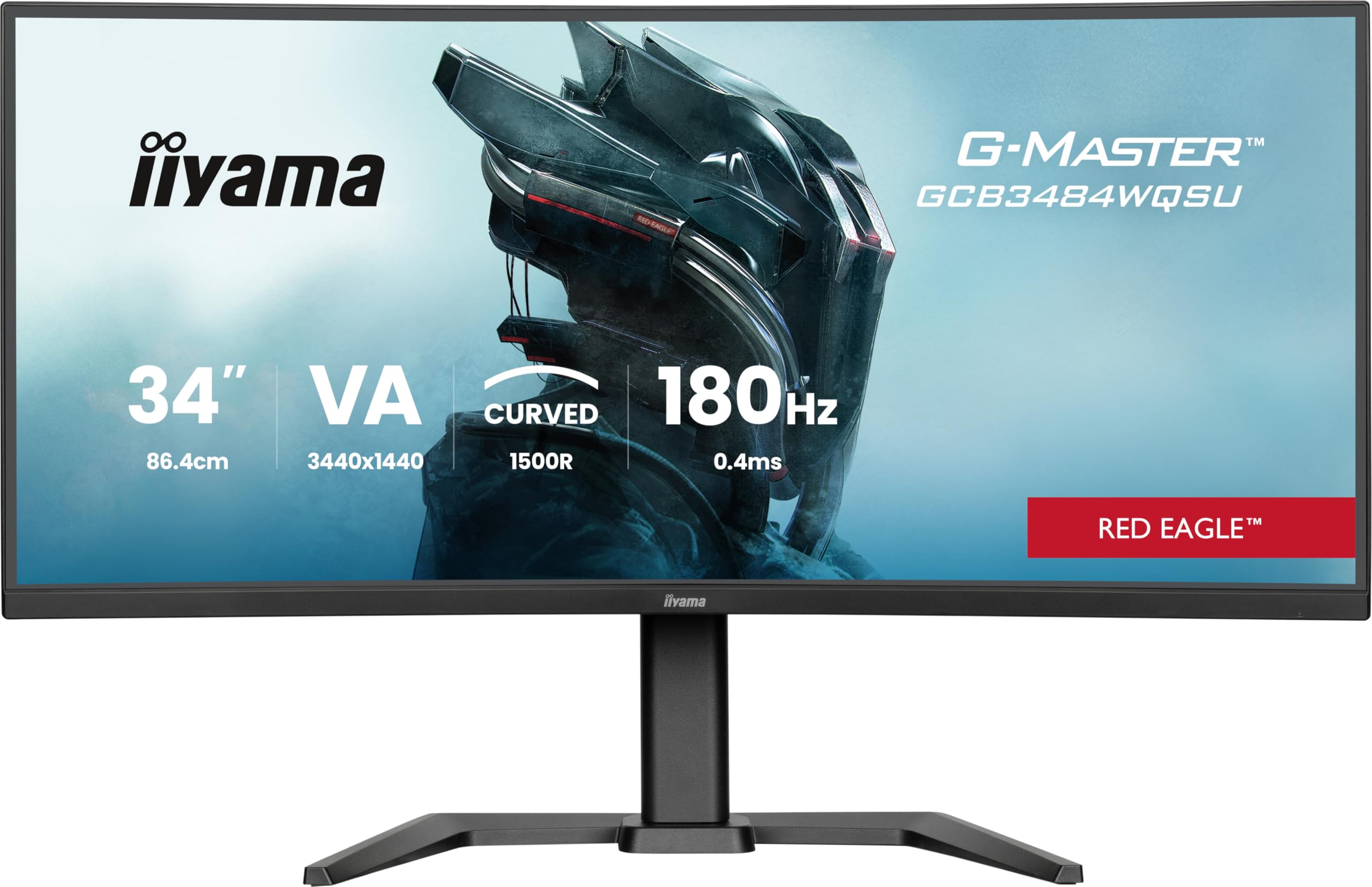 iiyama G-Master Red Eagle GCB3484WQSU-B1 Curved 1500R 86.4cm LED Gaming Monitor