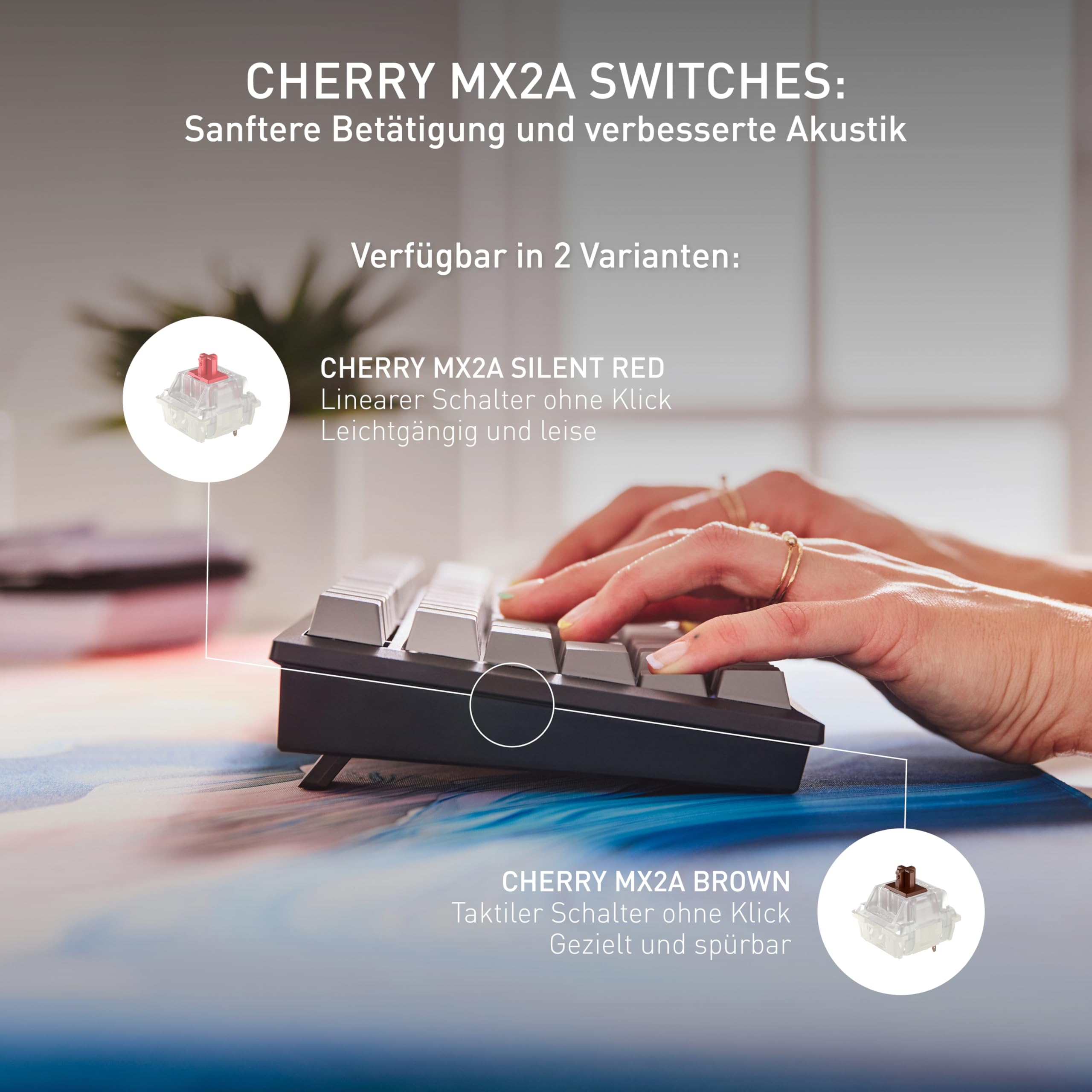 CHERRY KW 300 MX, Kompakte Mechanische Hot-Swap-Tastatur