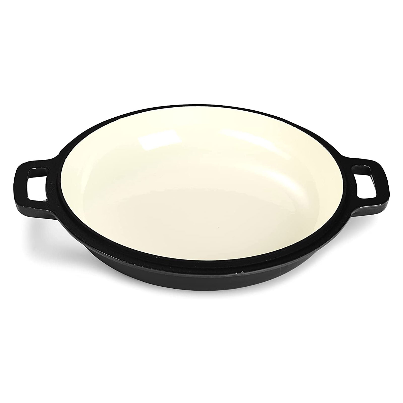 Echtwerk Schmortopf Servierpfanne 2-in-1 Set Gusseisen Bräter mit Deckel Traditioneller Gusseisentopf 