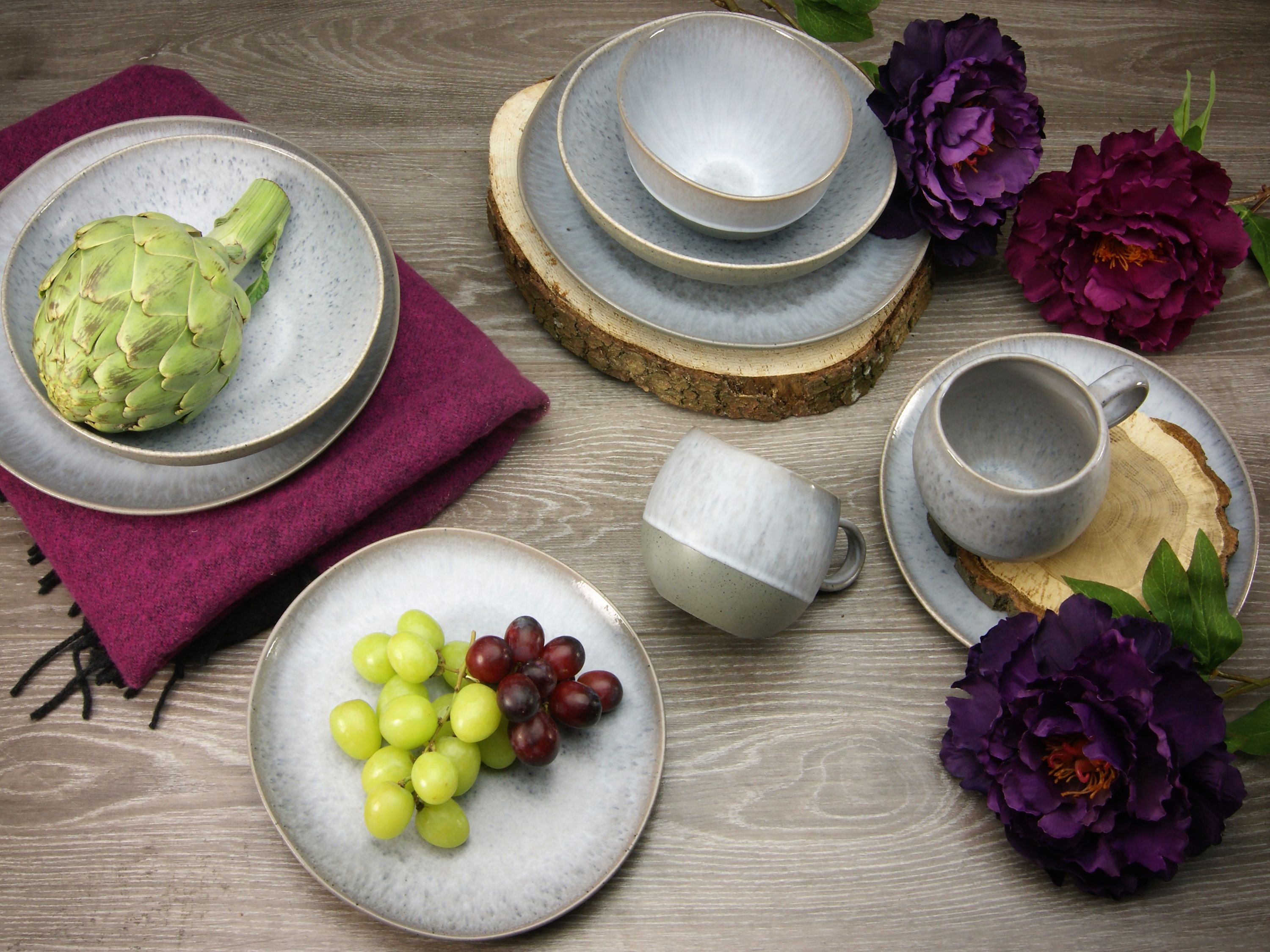CreaTable, 20760, Serie LOFT STONE, Geschirrset Kombiservice 16 teilig