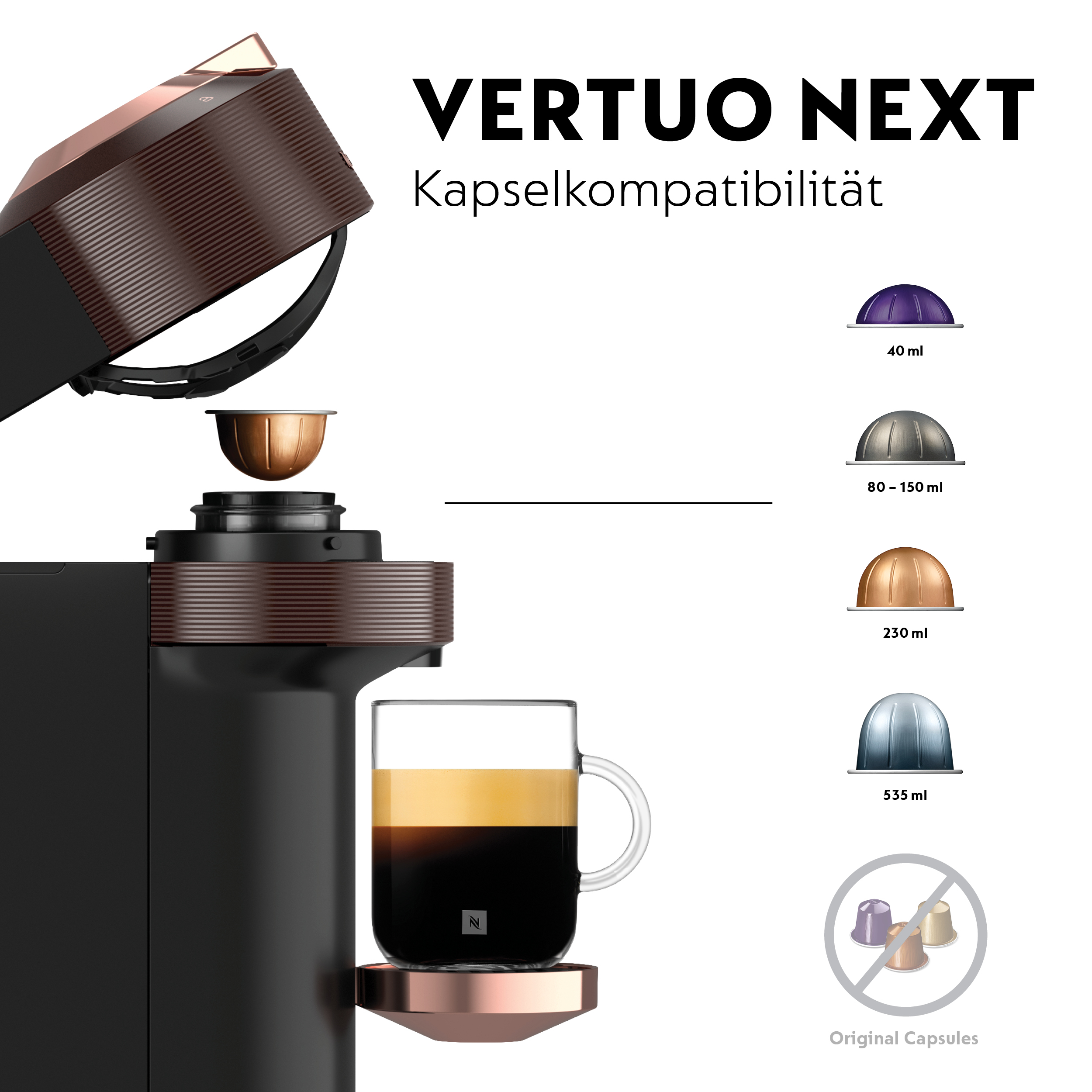 Nespresso Vertuo Next Premium Rich Brown REFURBISHED