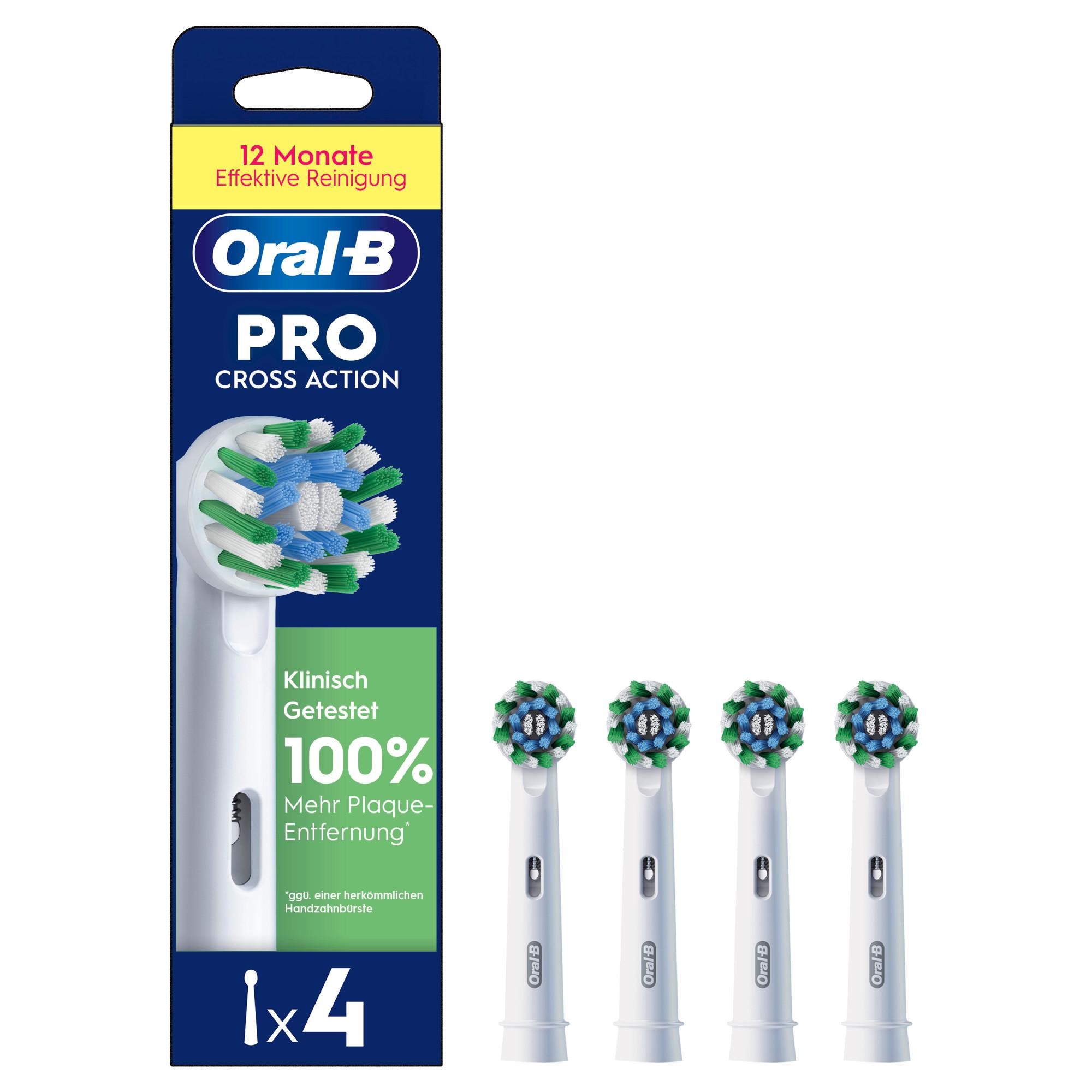 Oral-B Pro CrossAction 4 Stück weiß Aufsteckbürsten