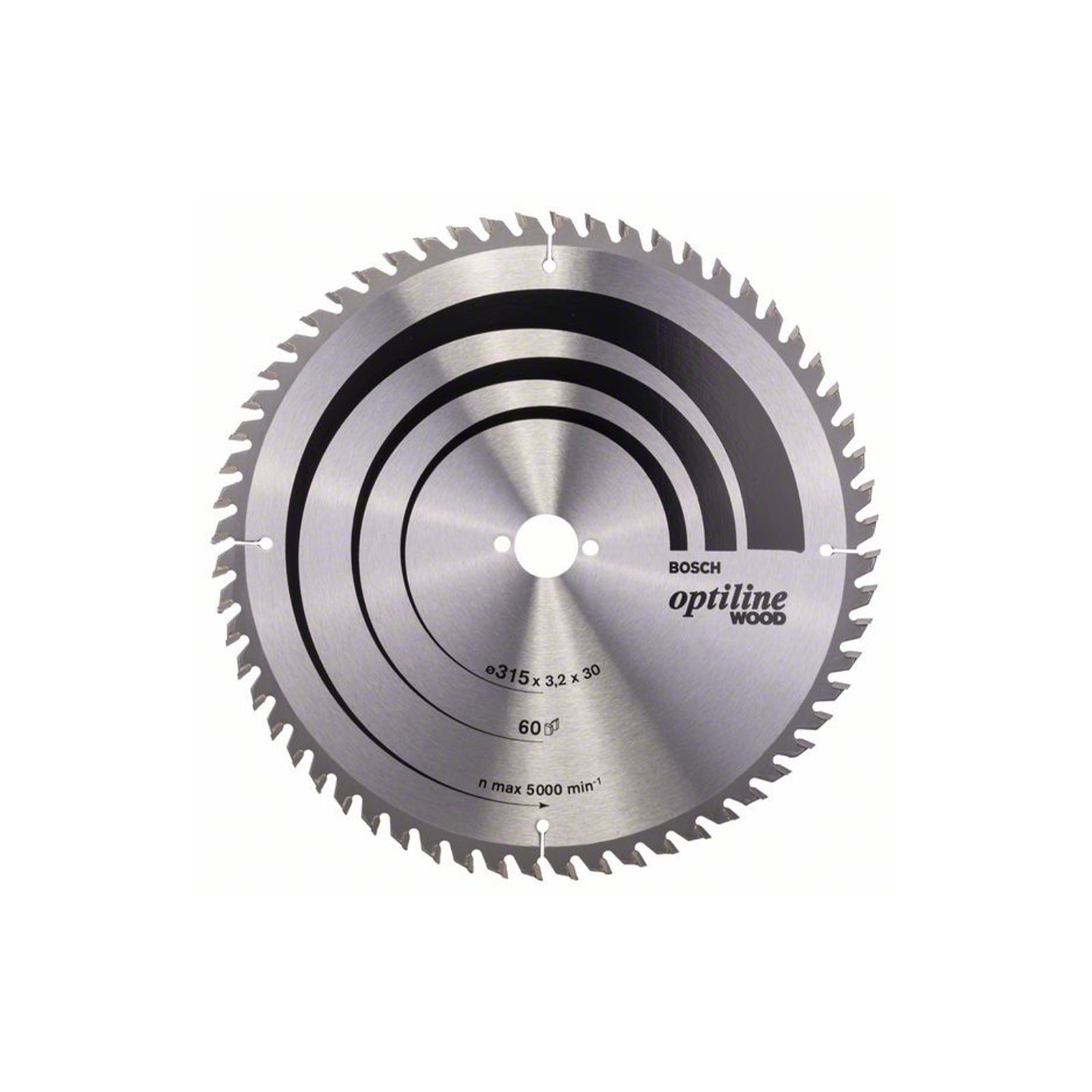 Bosch Professional Kreissaegeblatt Optiline Wood fuer Tischkreissaegen, 315 x 30 x 3,2 mm, 60