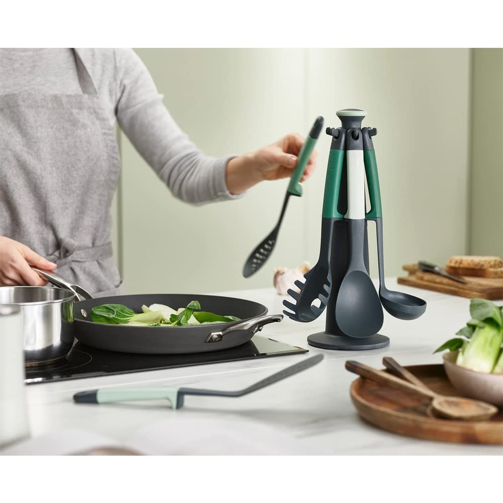 Joseph Joseph Elevate Küchenhelfer-Set, 6-teilig mit drehbarem Ständer