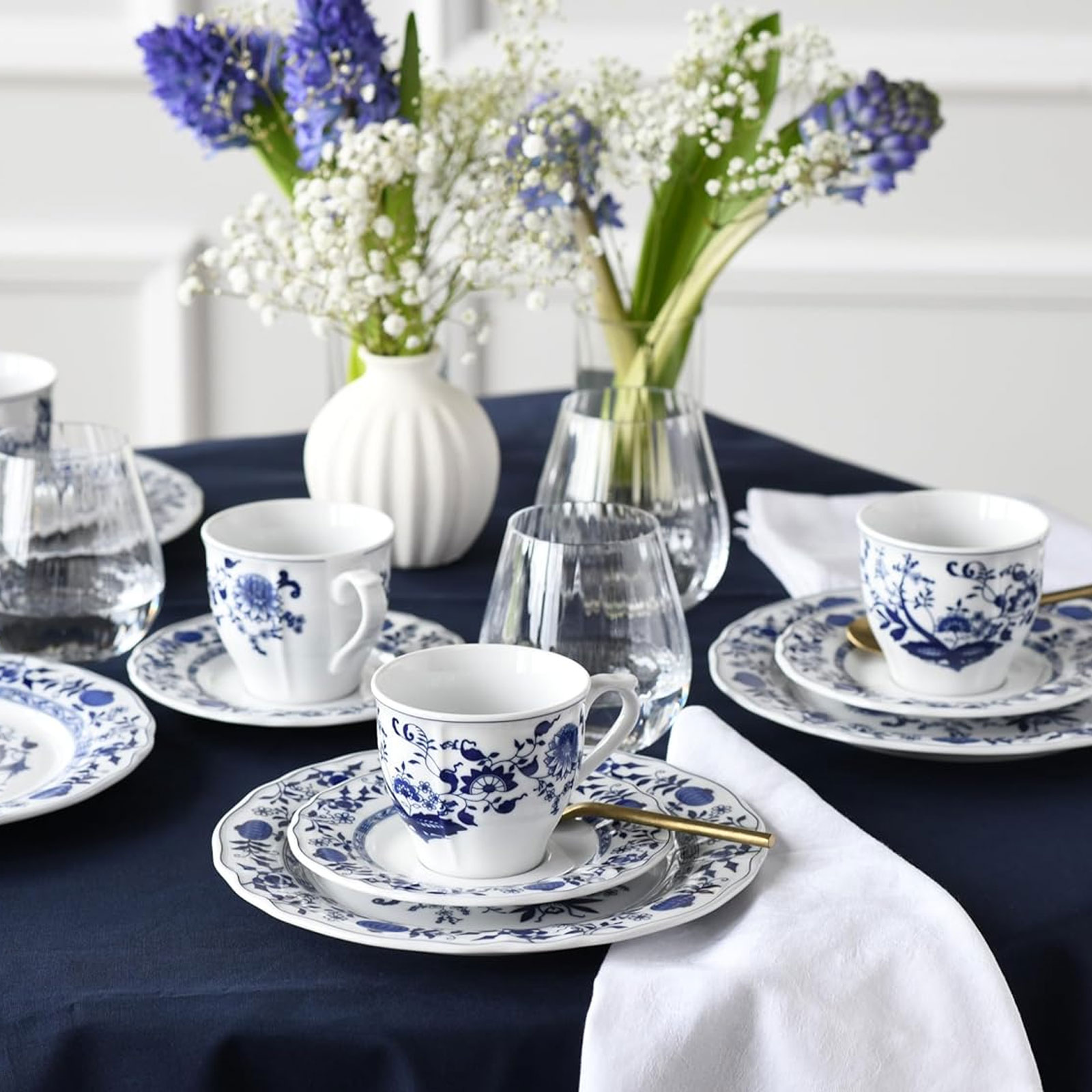 CreaTable Flora Zwiebelmuster 17133 Kombiservice, 30-teilig
