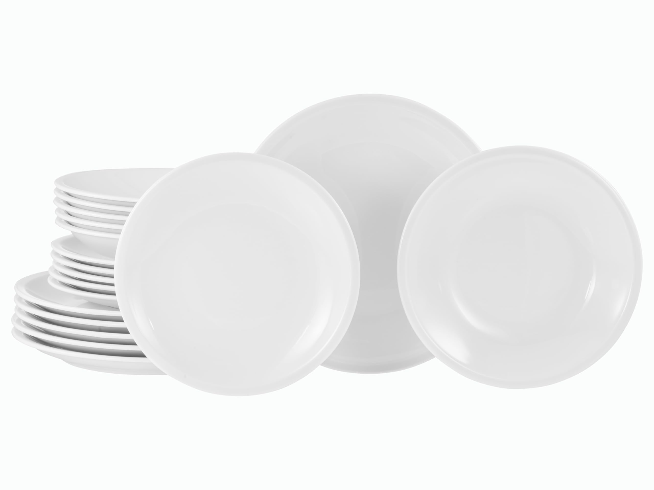CreaTable, 24649, Serie Milano, 18-teiliges Geschirrset für 6 Personen