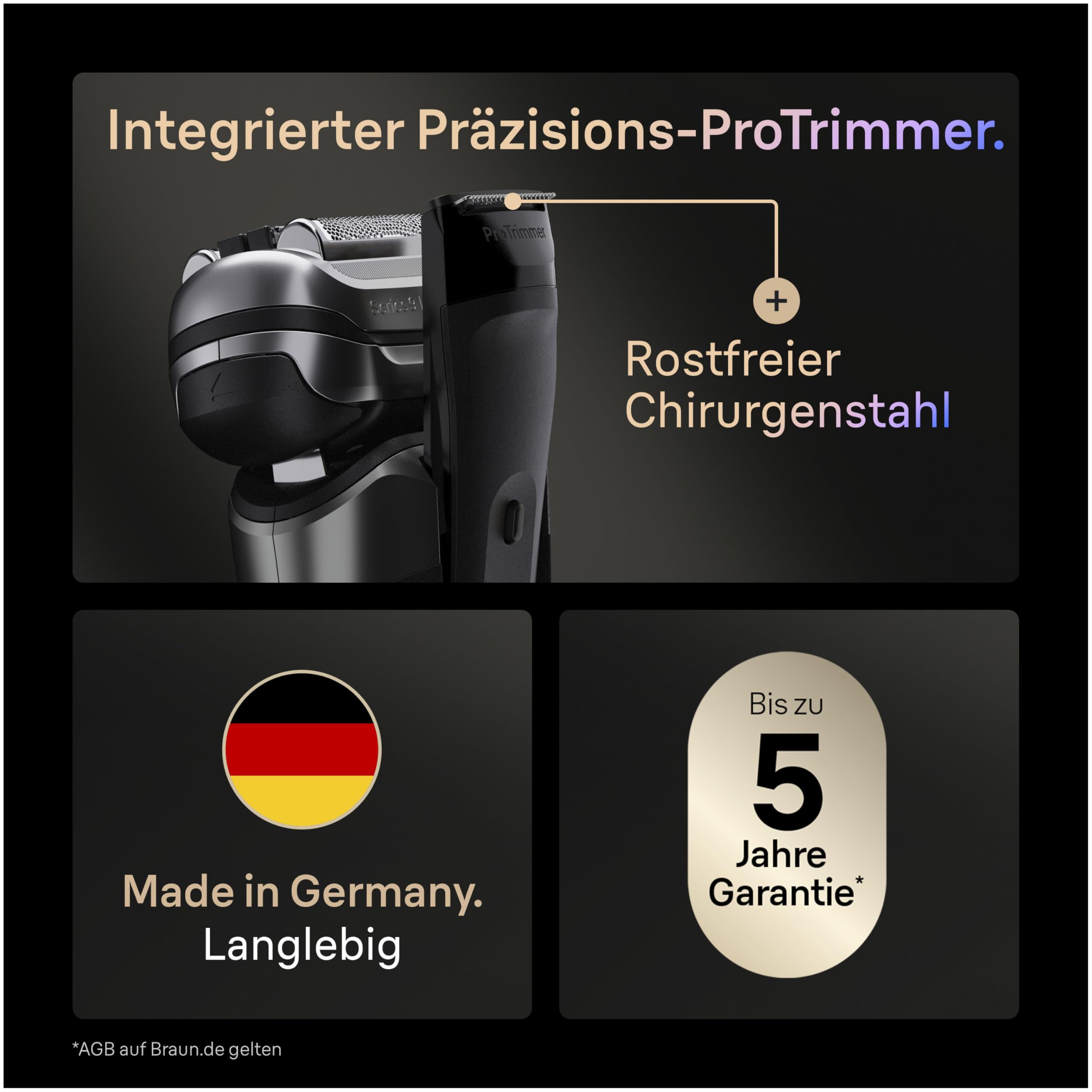 BRAUN Series 9 PRO+ 9615s  Elektrorasierer Herrenrasierer Ladestation Rasur