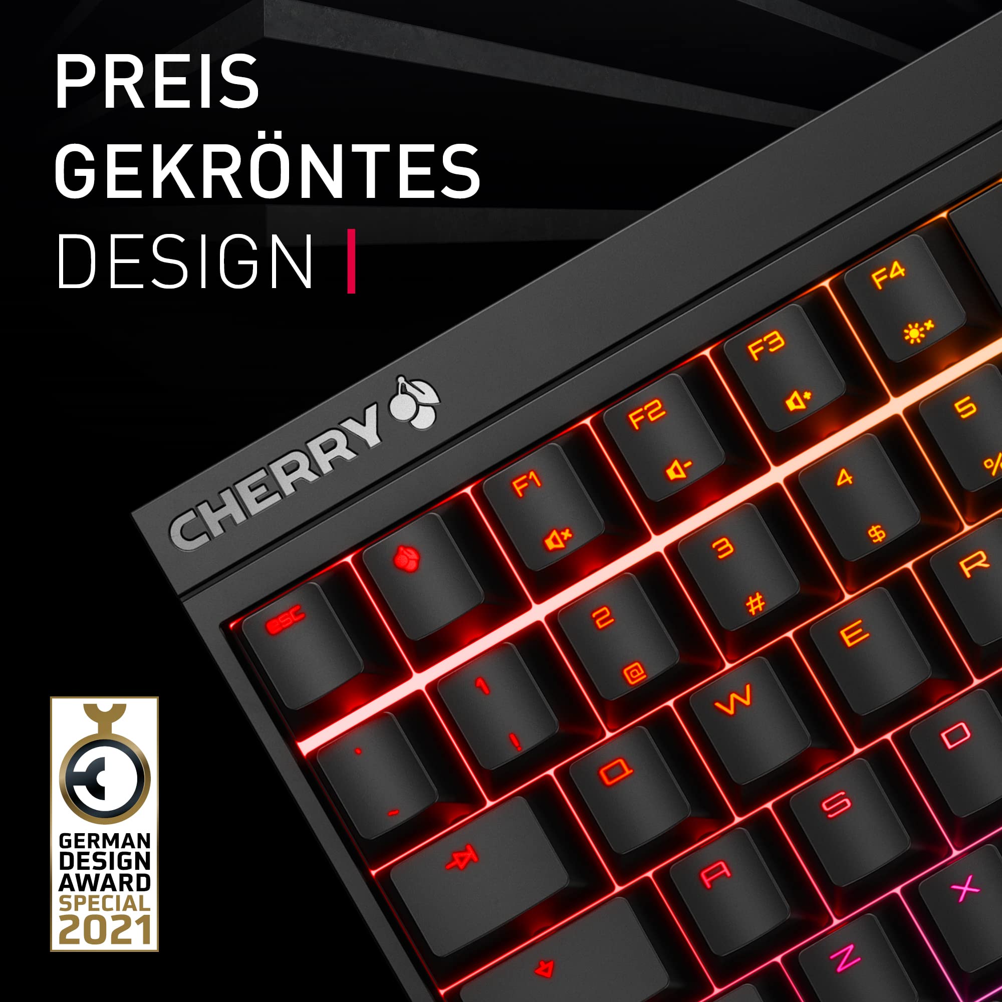 CHERRY MX 2.0S, kabelgebundene Gaming-Tastatur mit RGB-Beleuchtung