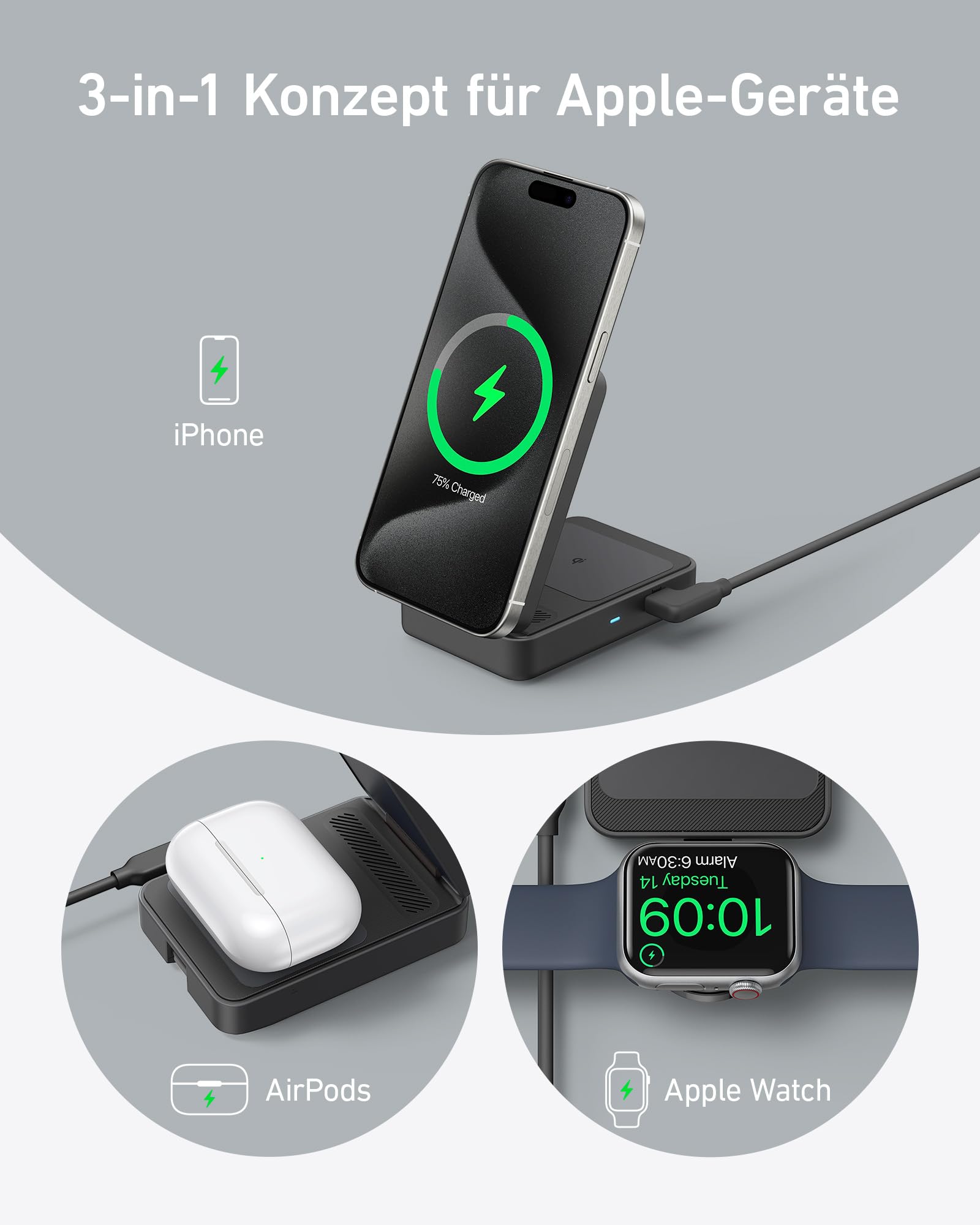 Anker MagGo 3-in-1 Ladestation
