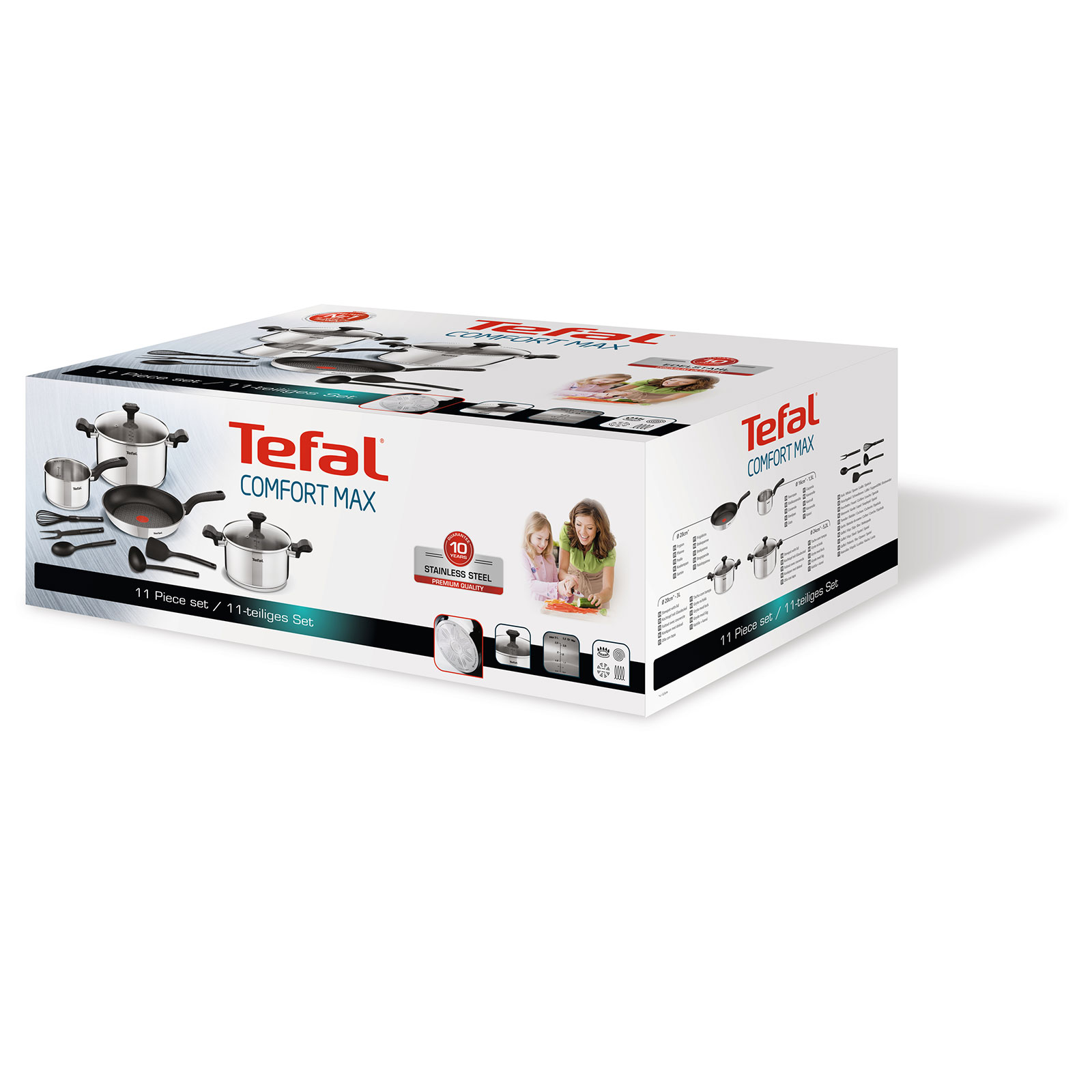 Tefal COMFORT MAX Starter-Set Topf- und Pfannenset 11tlg.