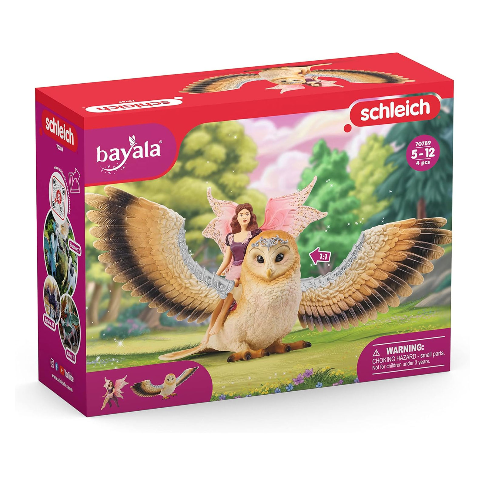 Schleich Spielfigur Elfe auf Glitzer-Eule (70789)