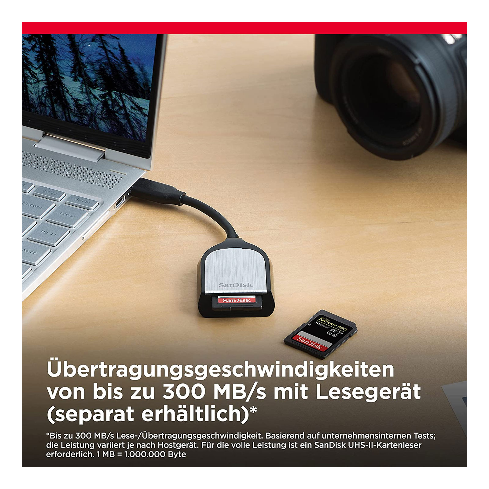 SanDisk Extreme PRO SDHC UHS-II Speicherkarte V90 128 GB