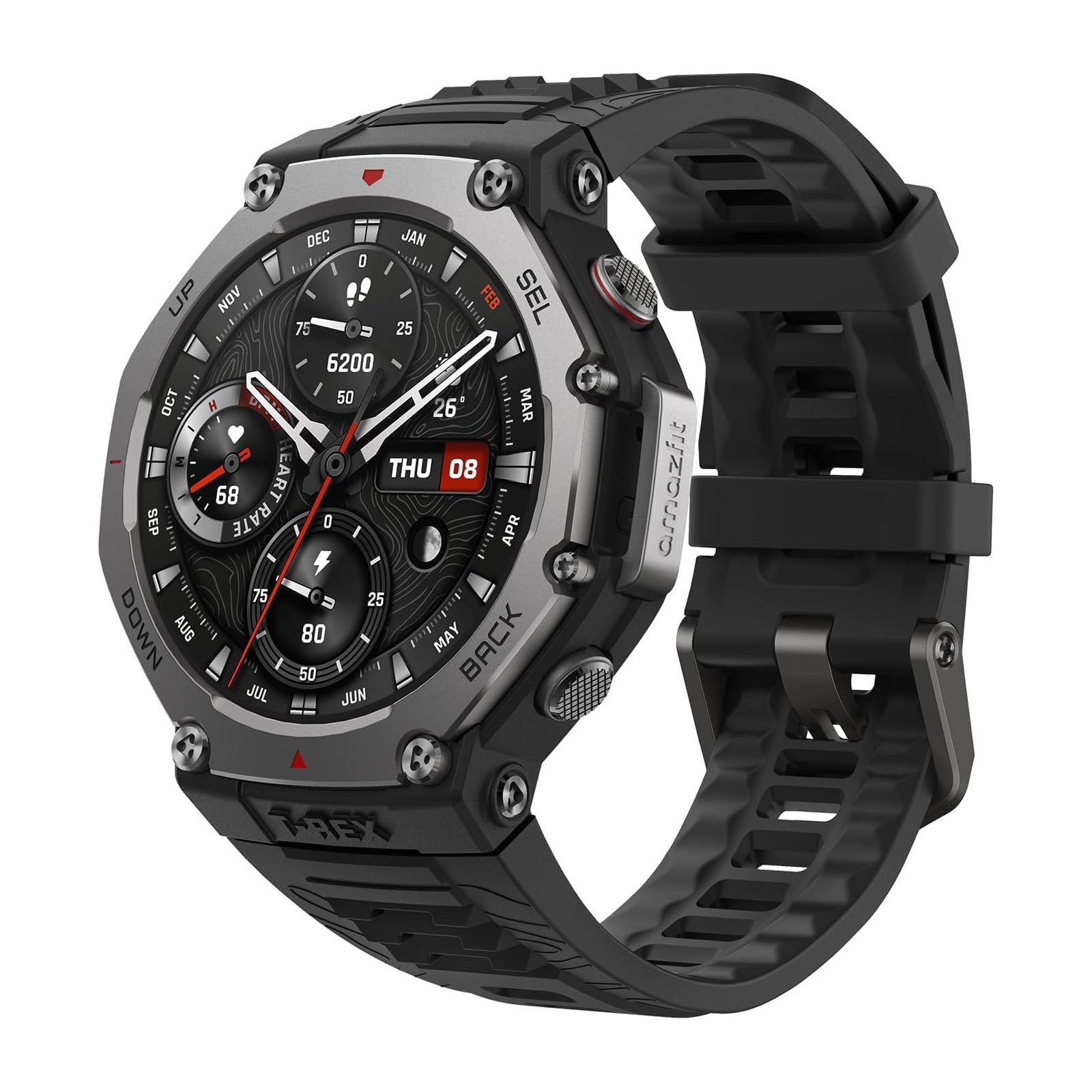 Amazfit T-Rex 3, Onyx Black Smartwatch (Herzfrequenzmessung, Schrittzähler) Amazfit T-Rex 3, Onyx Black Smartwatch (Herzfrequenzmessung, Schrittzähler)