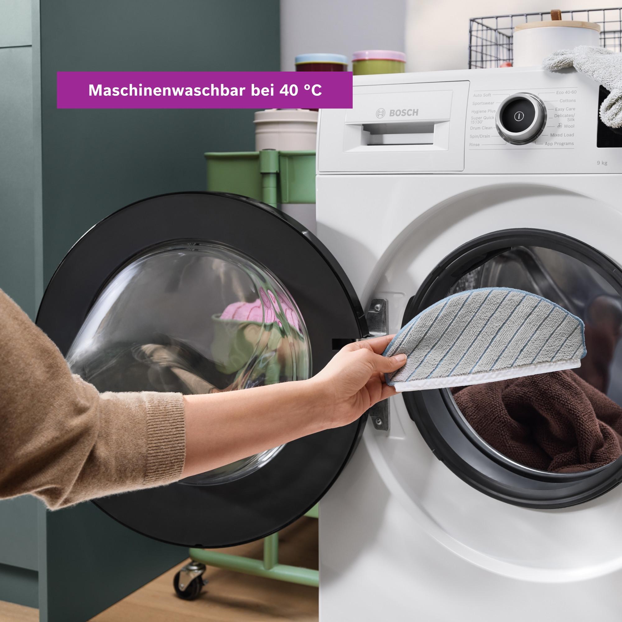 BOSCH BCRC2W Saugroboter mit Wischfunktion inkl. 3 Wischpads BHZRMP12