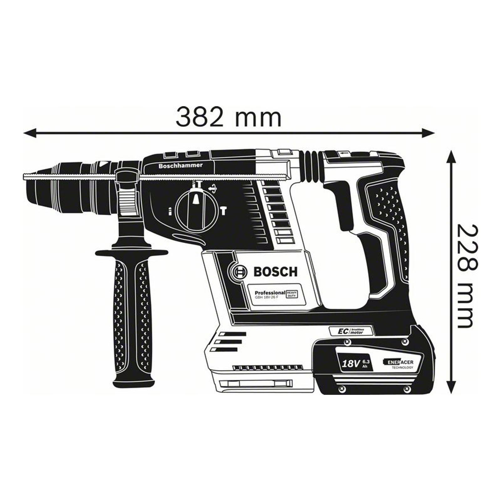 Bosch Professional GBH 18V-26 F Bohrhammer (Akku)