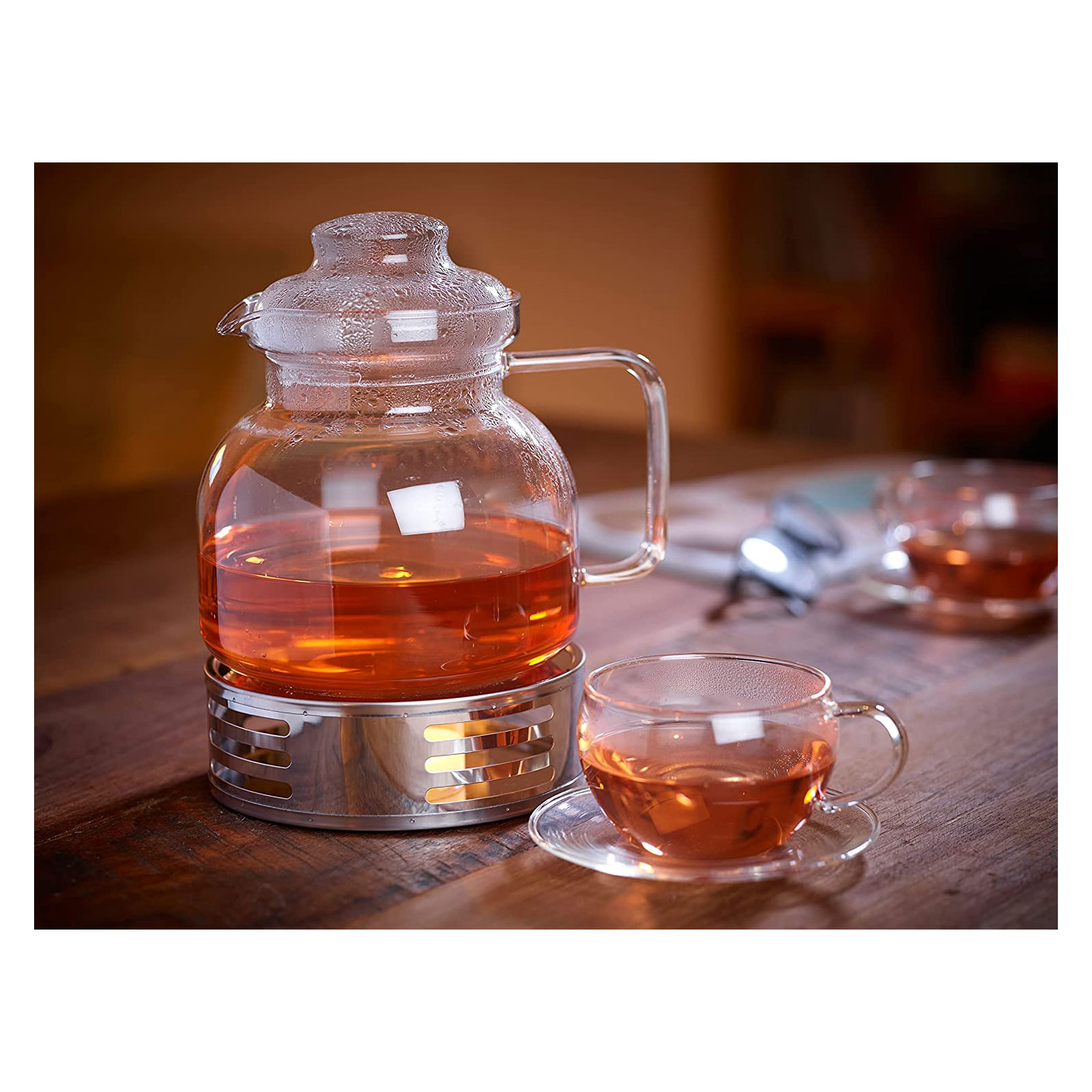 Echtwerk Stövchen, Teestövchen aus Edelstahl, Runder Tee- und Kaffeewärmer, Untersatz für alle handelsüblichen Tee- und Kaffeekannen, 5 x 15 cm Echtwerk Stövchen, Teestövchen aus Edelstahl, Runder Tee- und Kaffeewärmer, Untersatz für alle handelsüblichen Tee- und Kaffeekannen, 5 x 15 cm