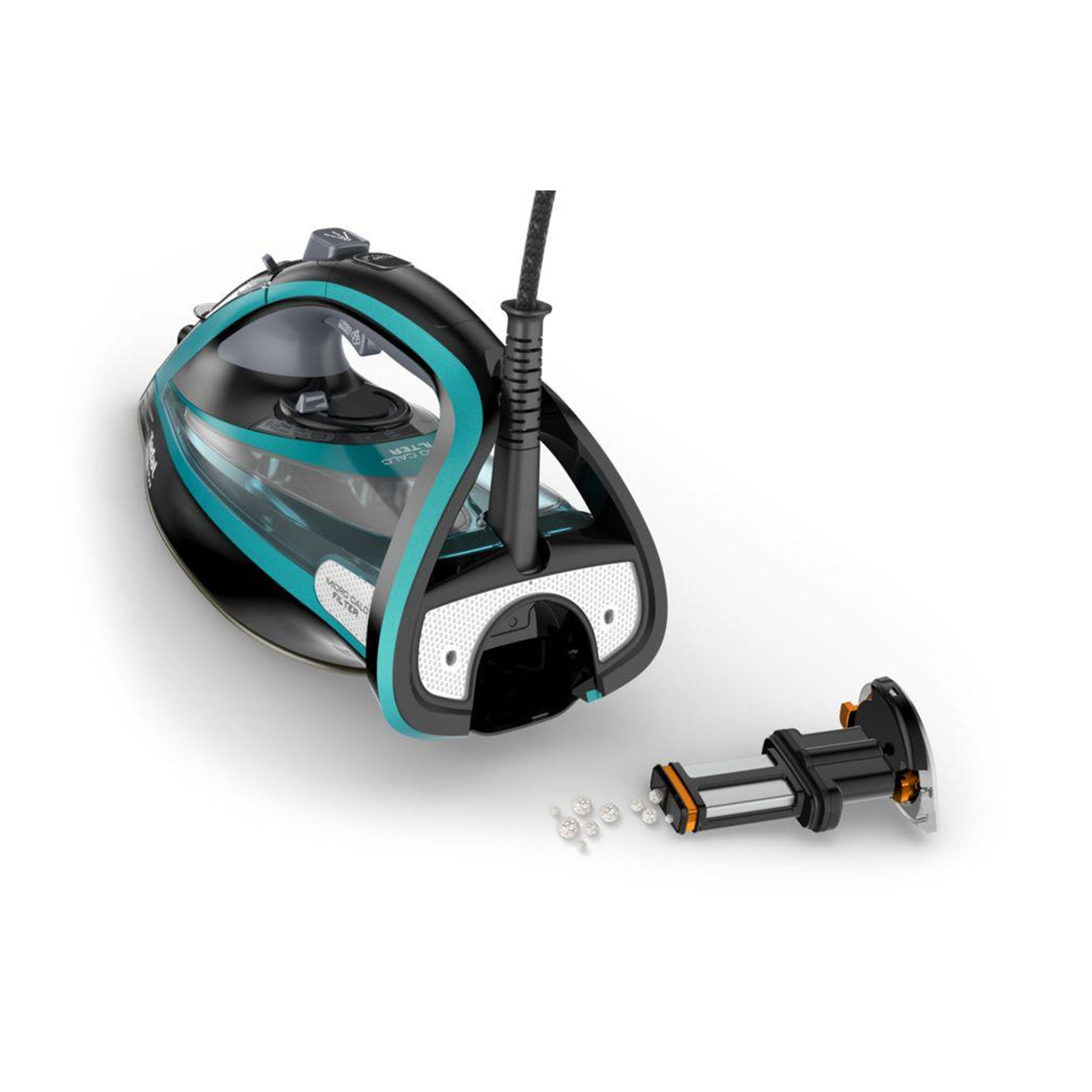 TEFAL FV 9844 Ultimate Pure Dampfbügeleisen schwarz/türkis