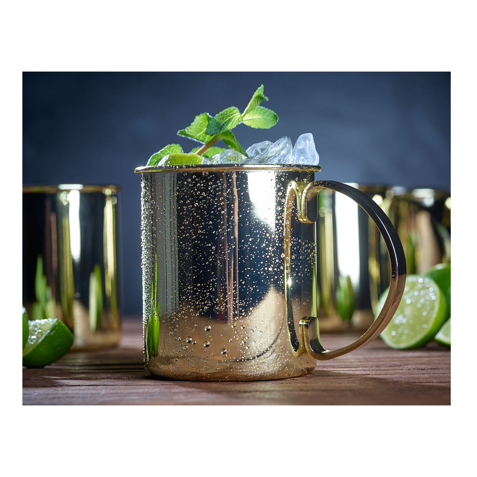 ECHTWERK Moscow Mule Becher Set 4tlg aus Edelstahl, 1000 ml,