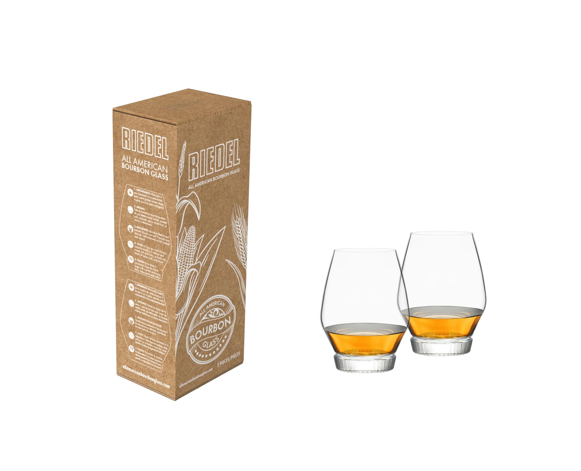 RIEDEL All American Bourbon Glas 2er Set Spirituosen Glas Kristallglas 6416/73