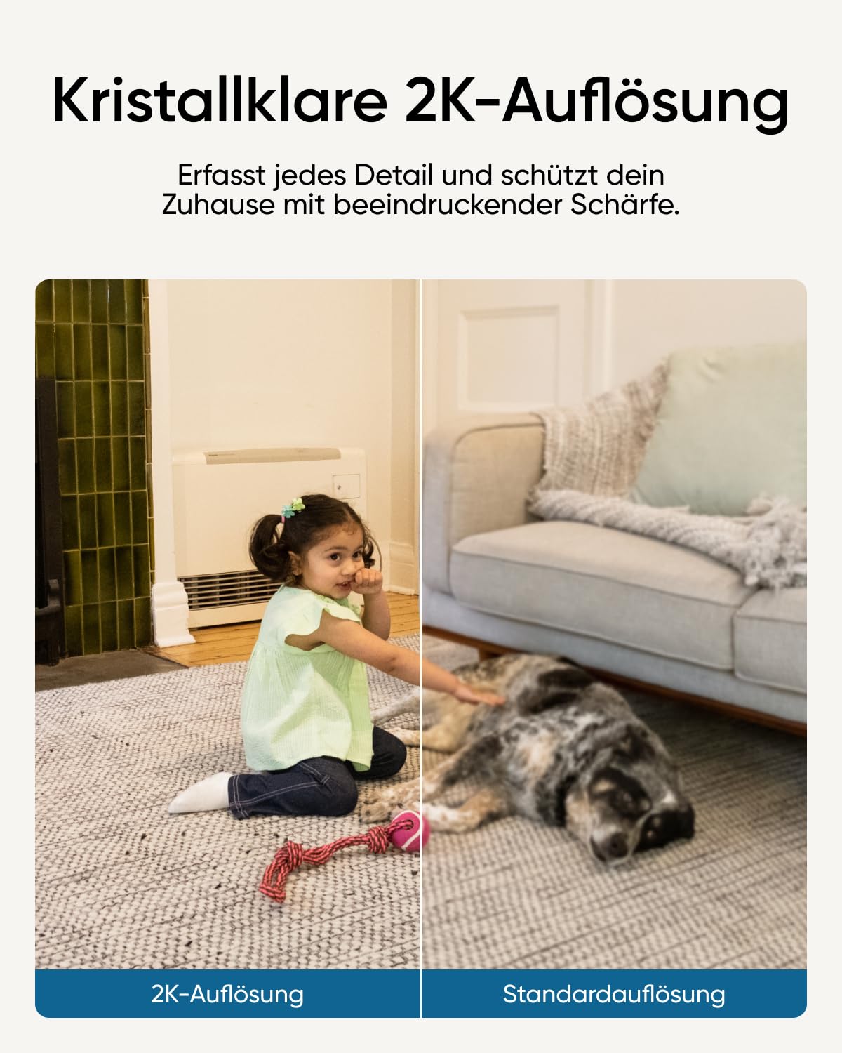 eufy Indoor Cam C220, 2K Überwachungskamera Innen, 360° Schwenk-/Neigefunktion