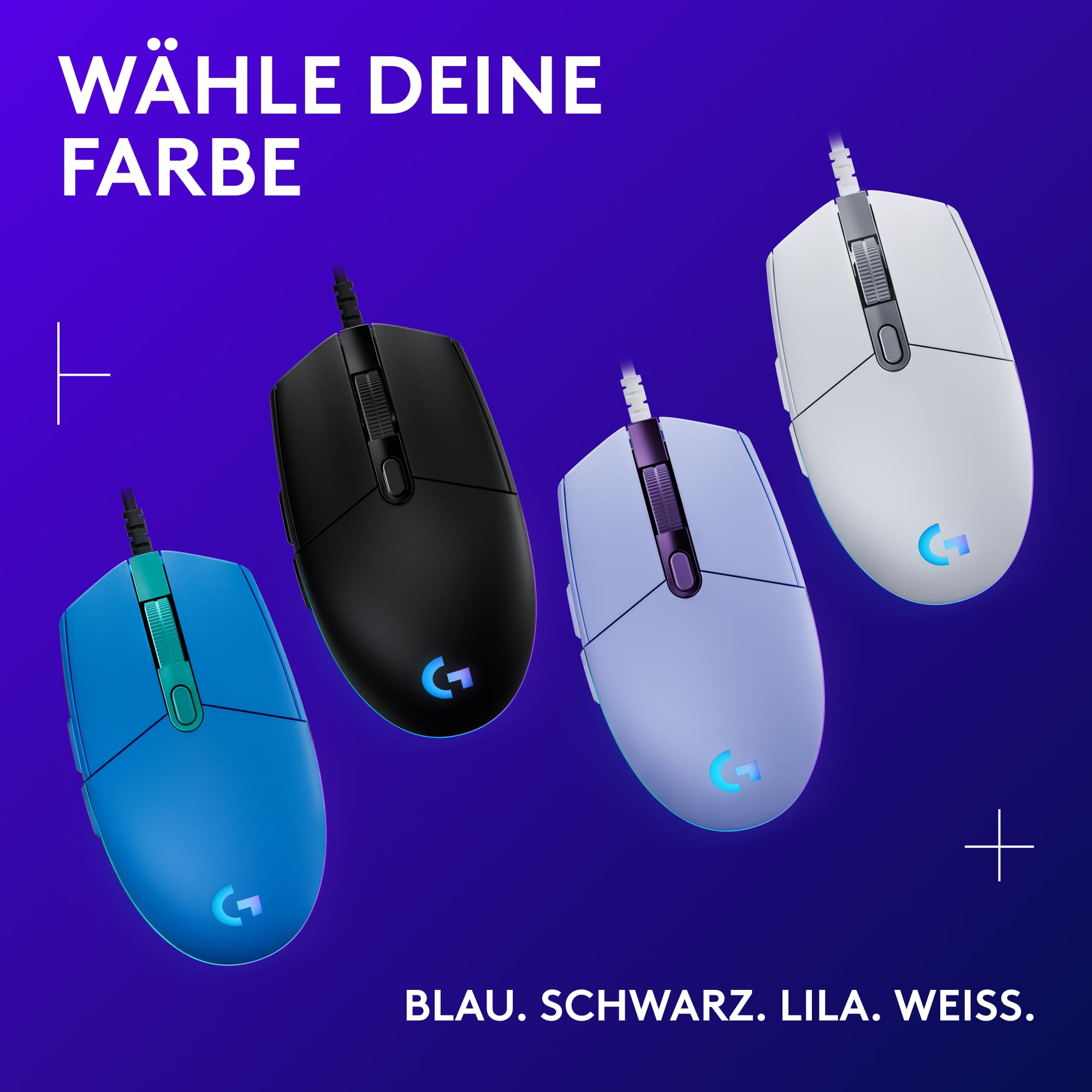 Logitech G203 Gaming-Maus mit anpassbarer LIGHTSYNC RGB-Beleuchtung