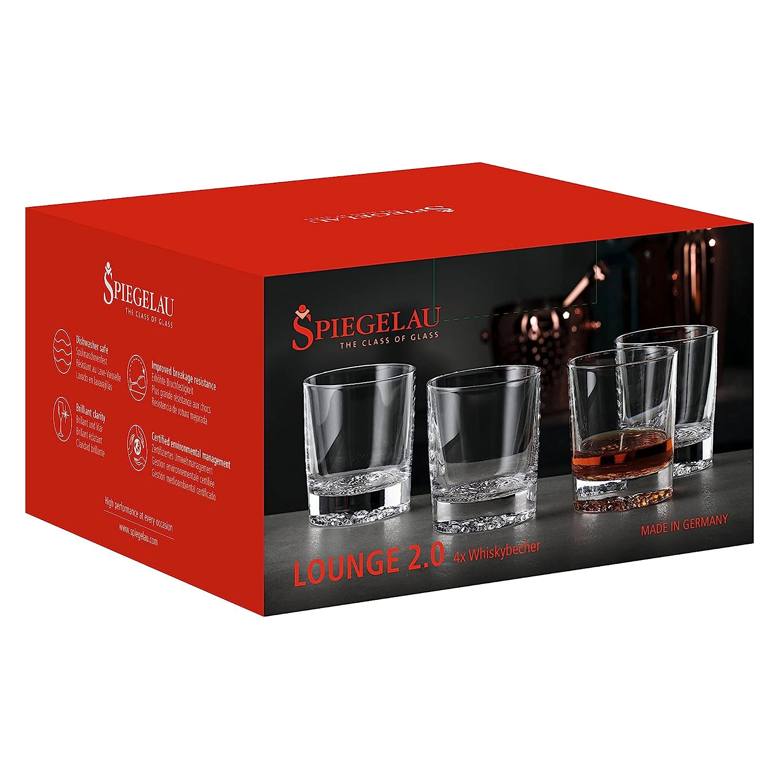 Spiegelau Whiskybecher 4er-Set LOUNGE
