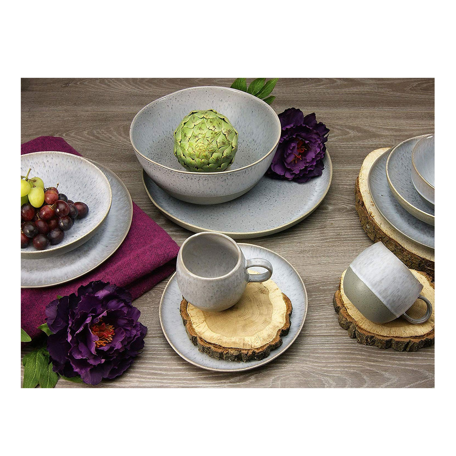 CreaTable, 20760, Serie LOFT STONE, Geschirrset Kombiservice 16 teilig