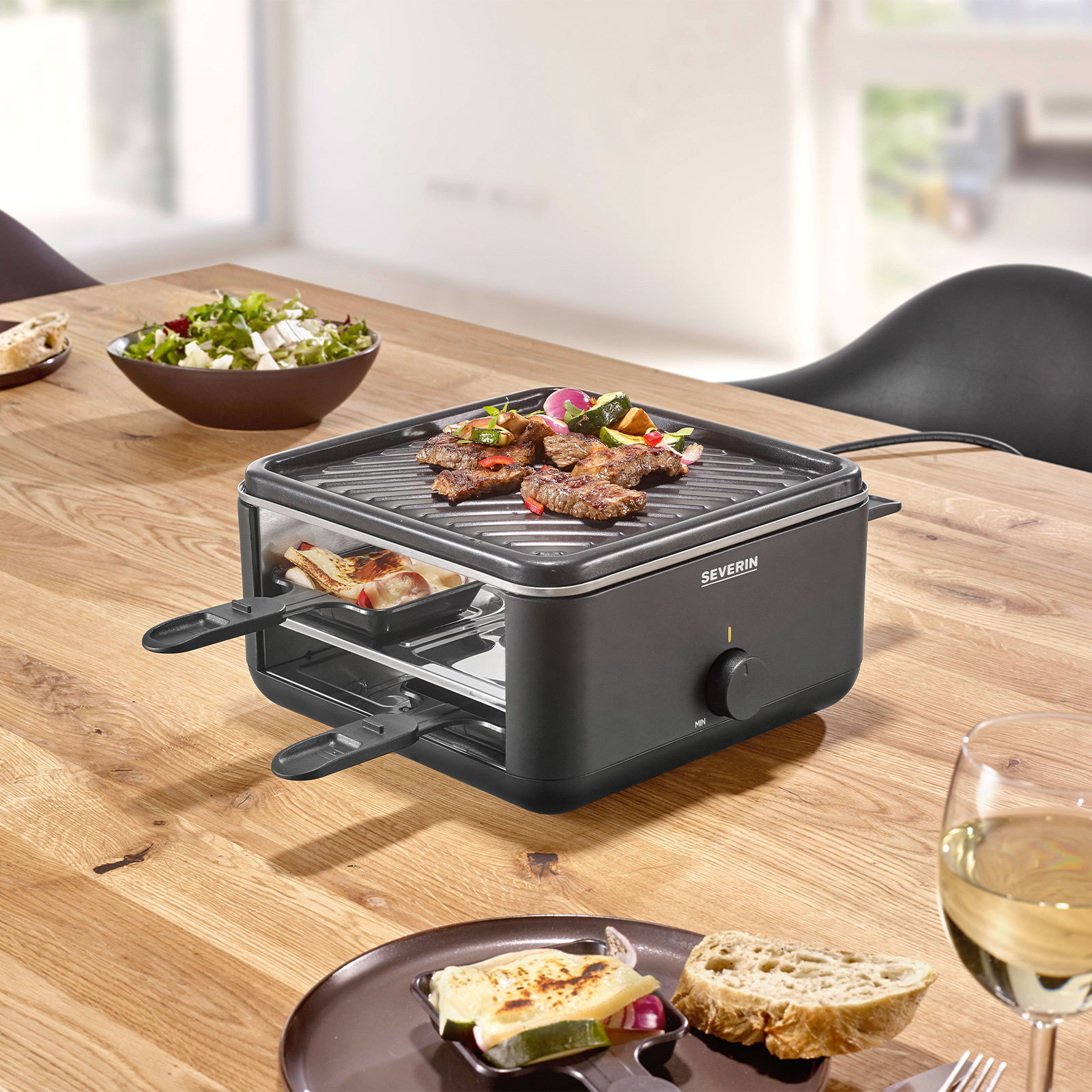 SEVERIN RG 2360 Black Line Lite Mini Raclettegrill SEVERIN RG 2360 Black Line Lite Mini Raclettegrill