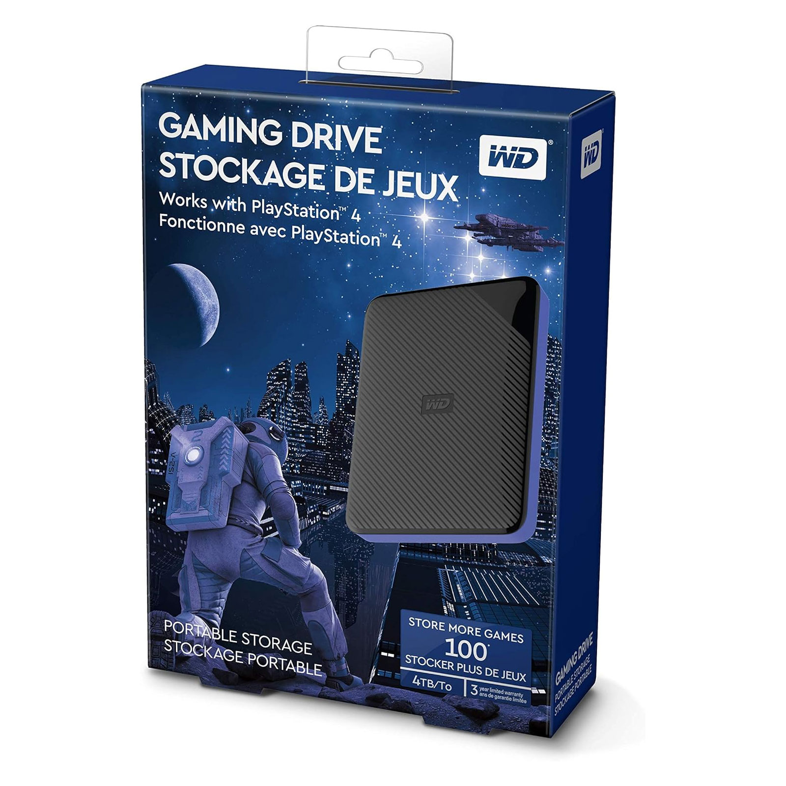 WD (Western Digital) Externe HDD-Festplatte Gaming Drive PS4 4TB