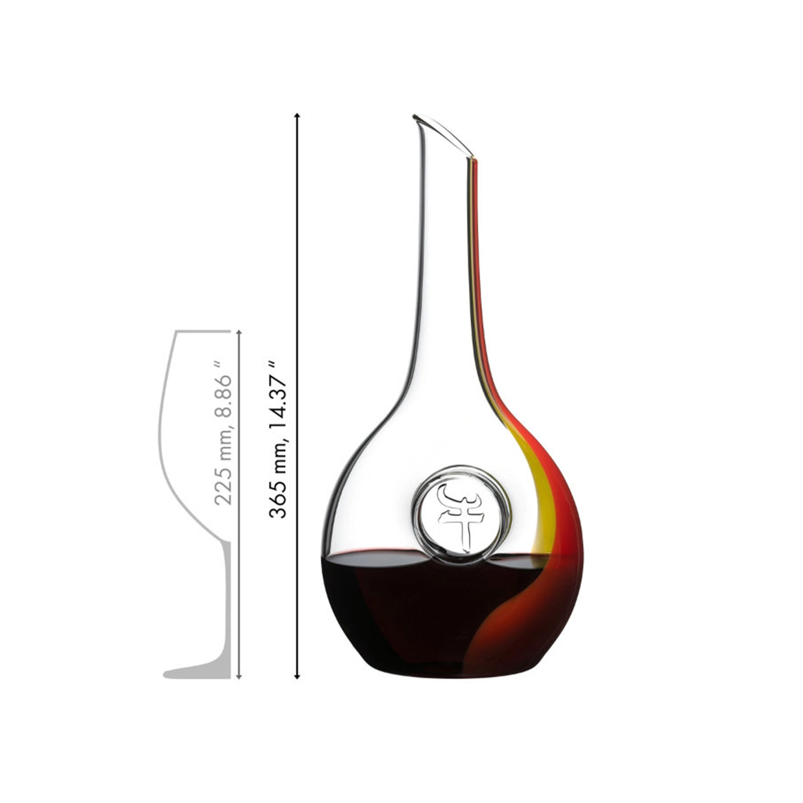 Riedel Chinese Zodiak OX Dekanter Stripe Red/Yellow