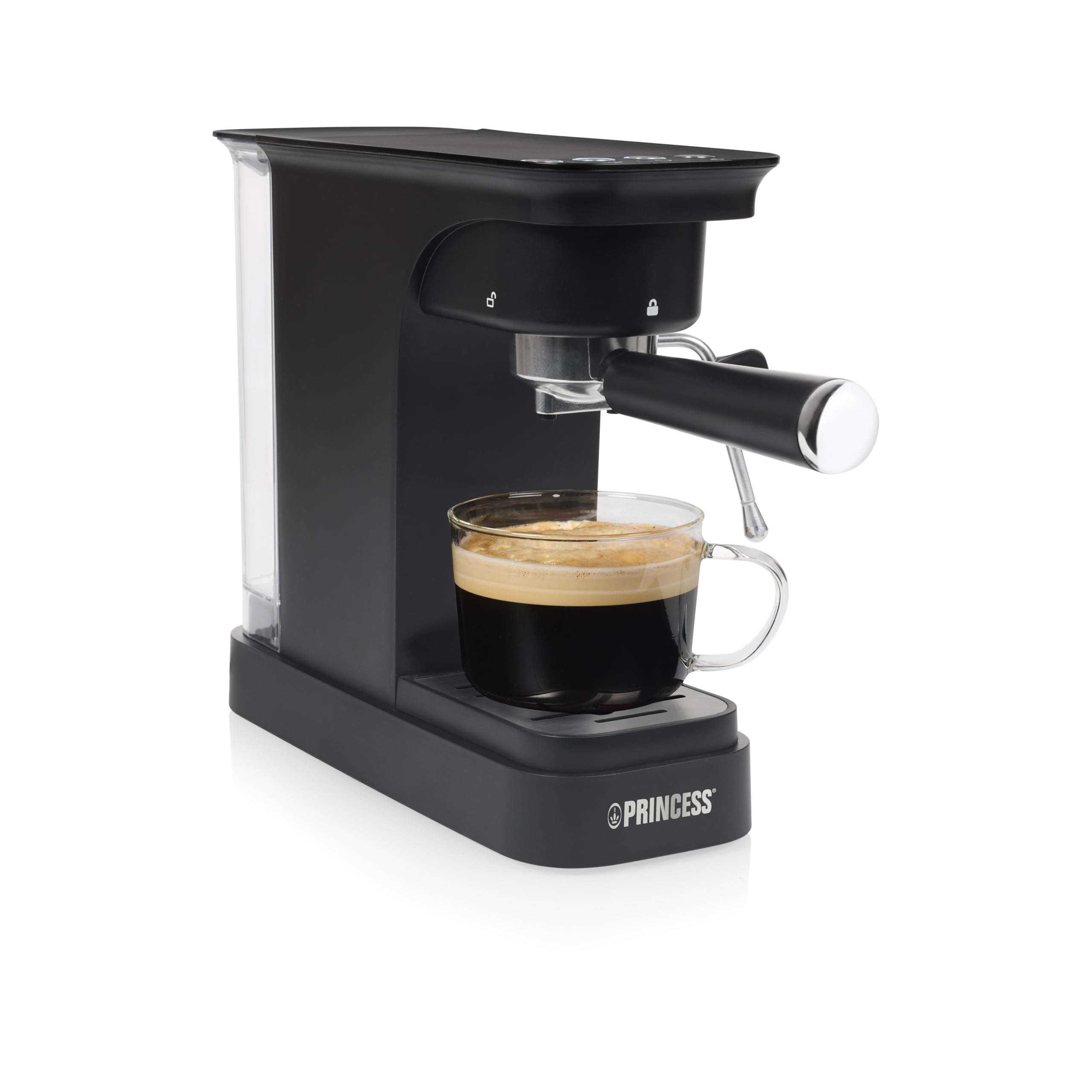 Princess Espresso Machine, 20 Bar Pumpdruck, 0,8 l Wassertank