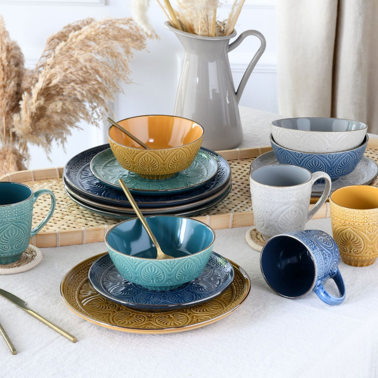 CreaTable, 22561, Serie Samarkand, Geschirrset, Kombiservice 16 teilig